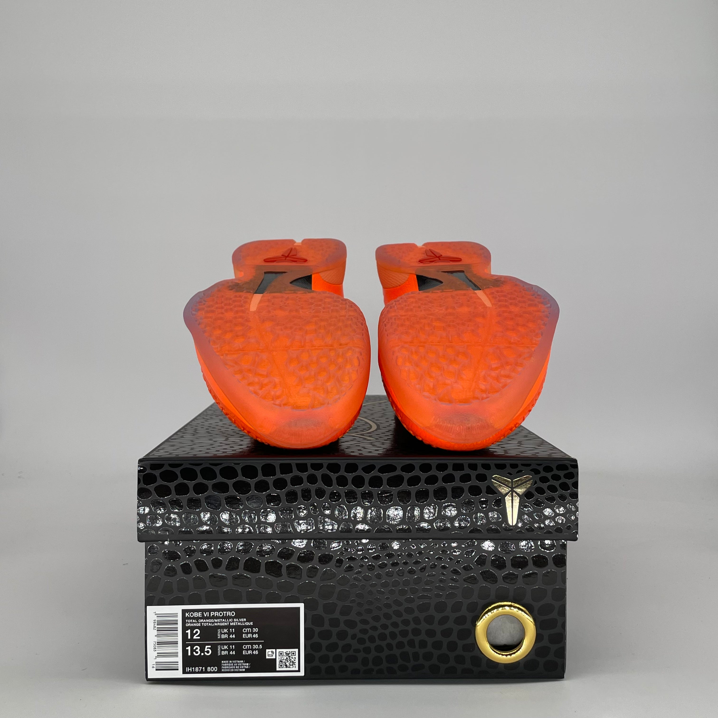 NIKE KOBE 6 PROTRO TOTAL ORANGE IH1871-800 SIZE 12/13.5W