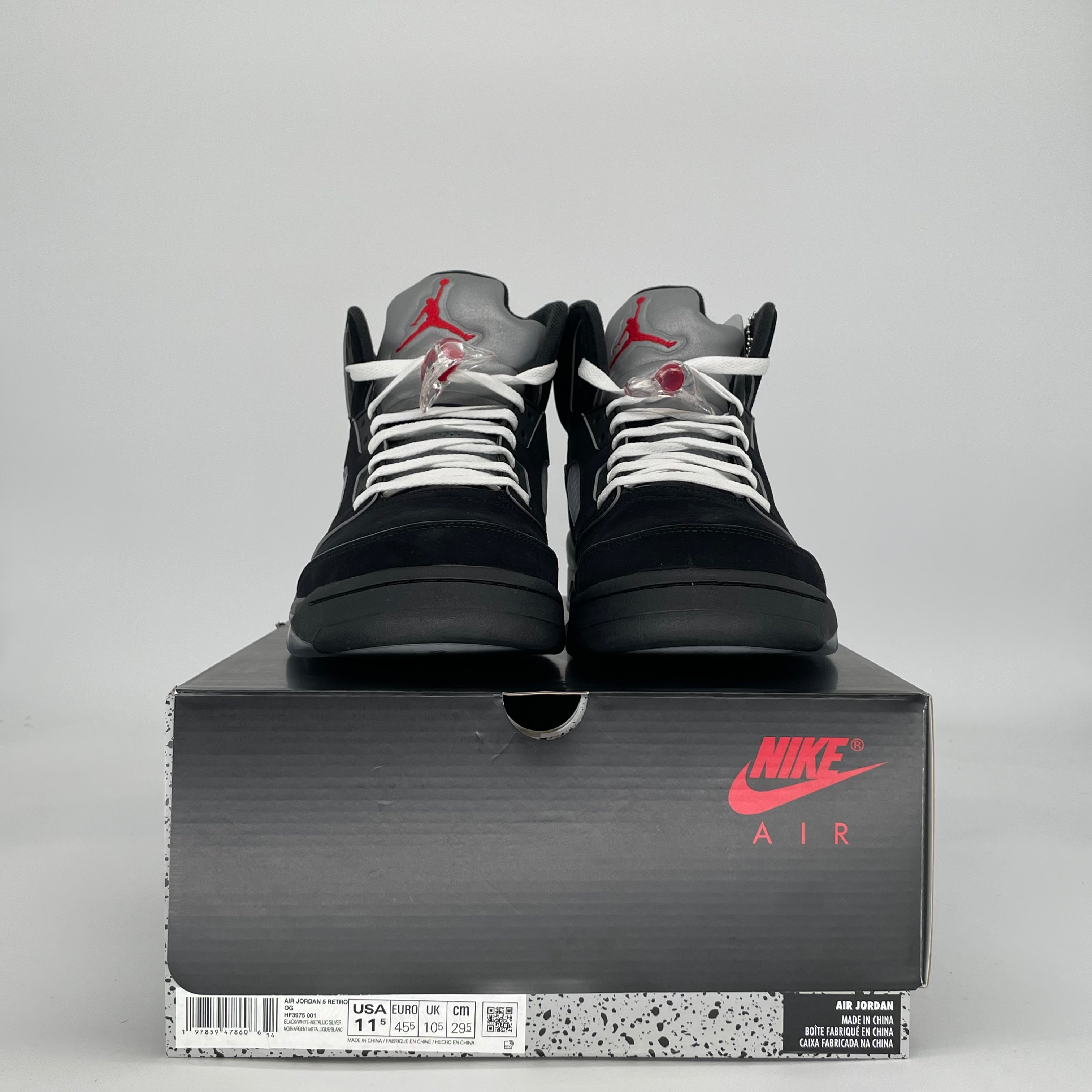 AIR JORDAN 5 BLACK METALLIC REIMAGINED HF3975-001 SIZE 11.5/13W
