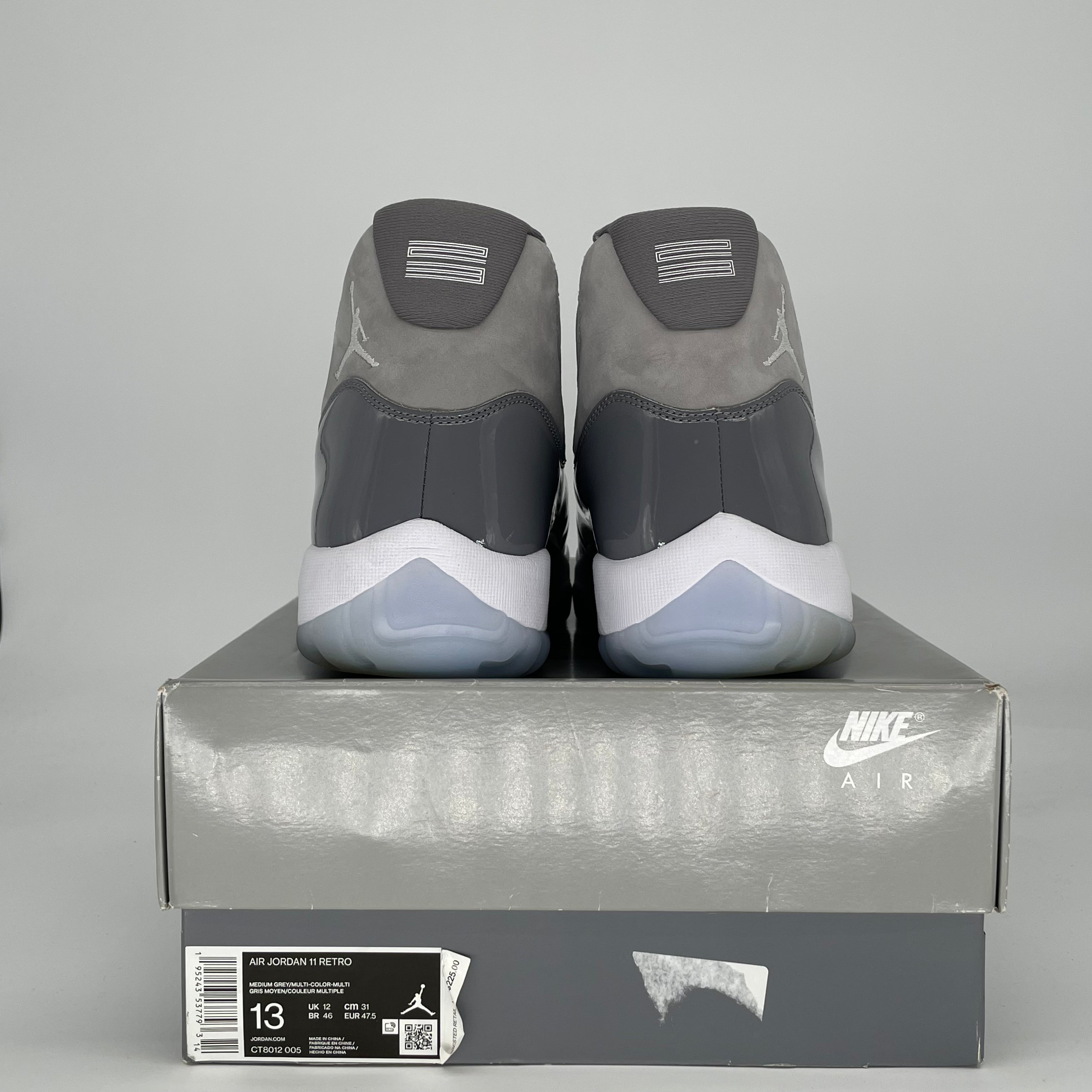 AIR JORDAN 11 COOL GREY CT8012-005 SIZE 13/14.5W