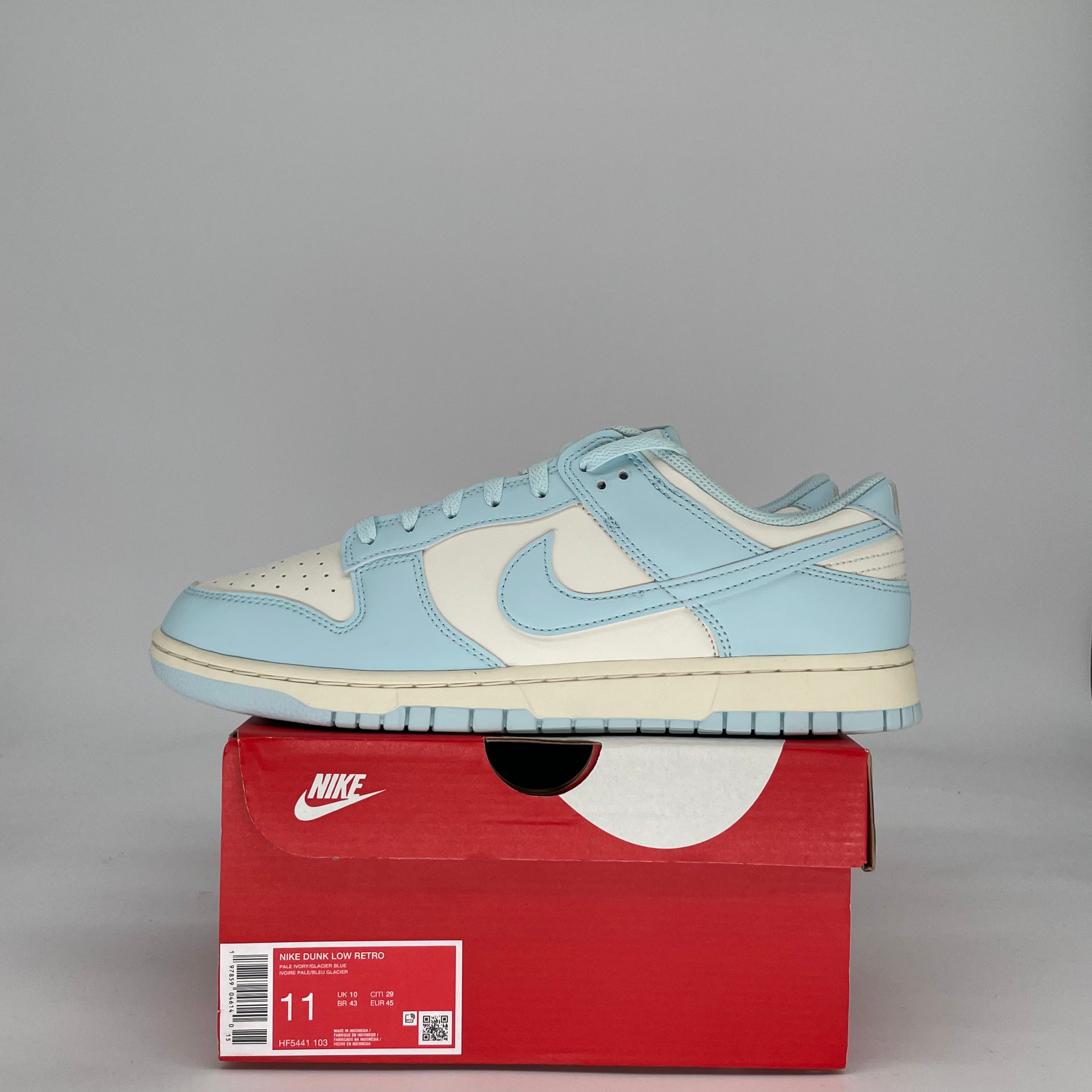 NIKE DUNK LOW GLACIER BLUE PALE IVORY HF5441-103 SIZE 11/12.5W
