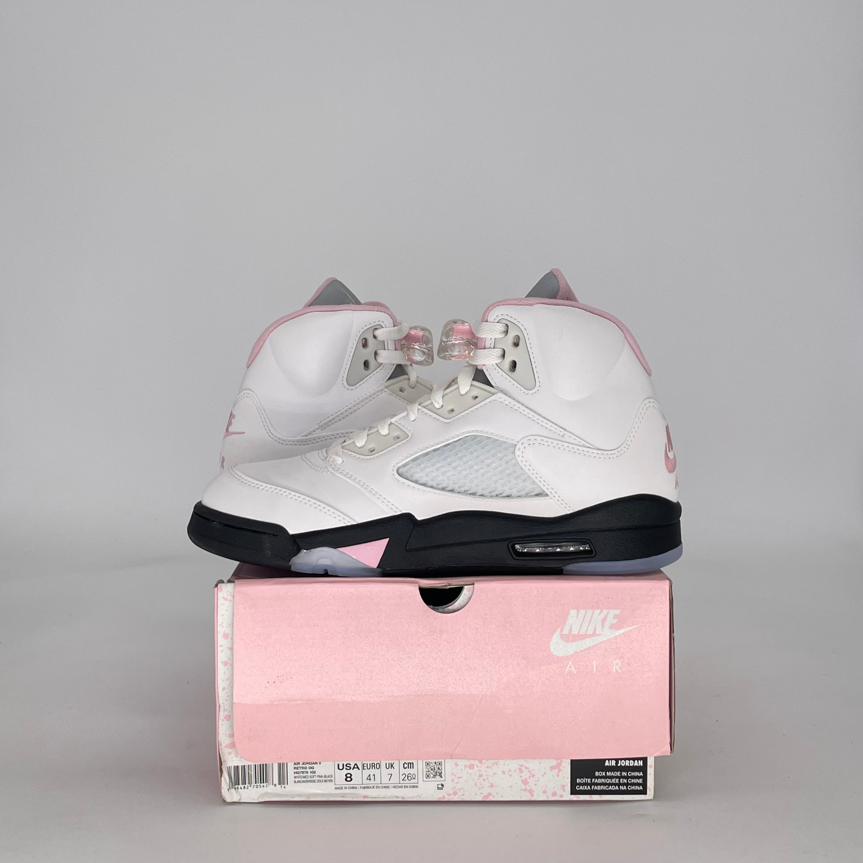 AIR JORDAN 5 MEDIUM SOFT PINK HQ7978-102 SIZE 8/9.5W