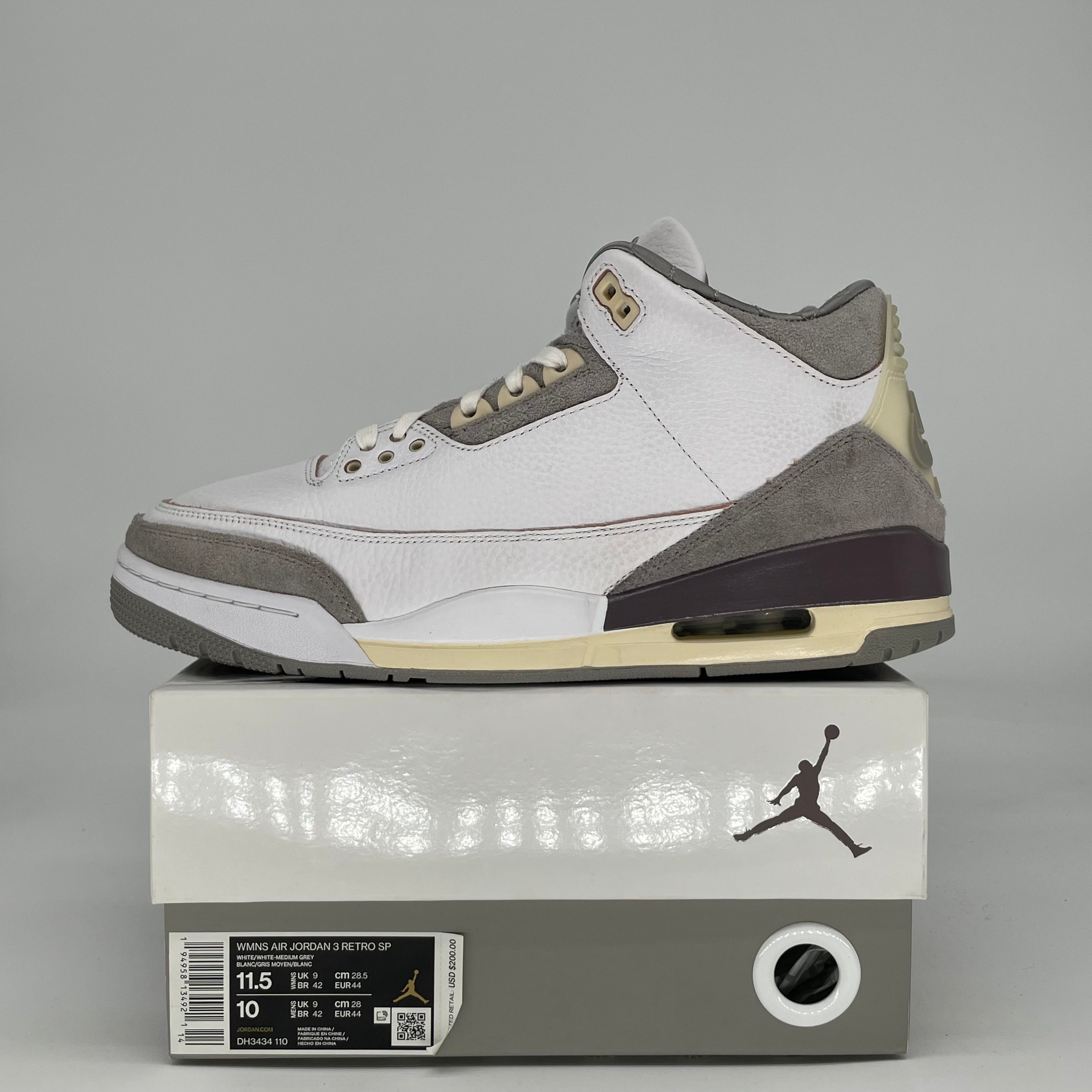 AIR JORDAN 3 A MA MANIERE W DH3434-110 SIZE 10/11.5W