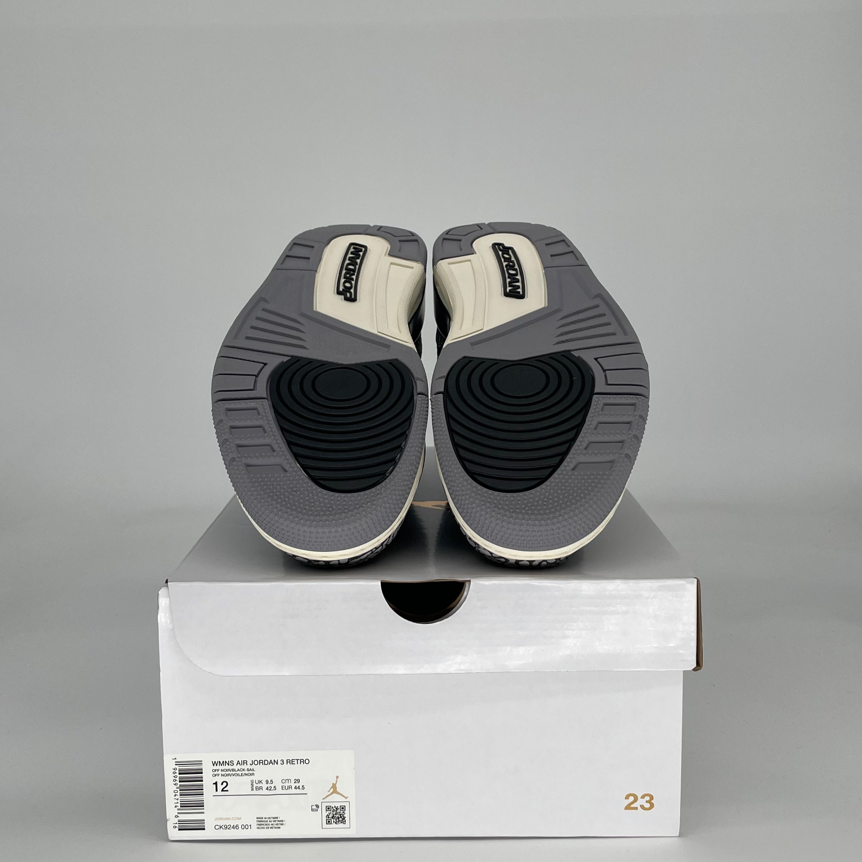 AIR JORDAN 3 OFF NOIR W CK9246-001 SIZE 10.5/12W