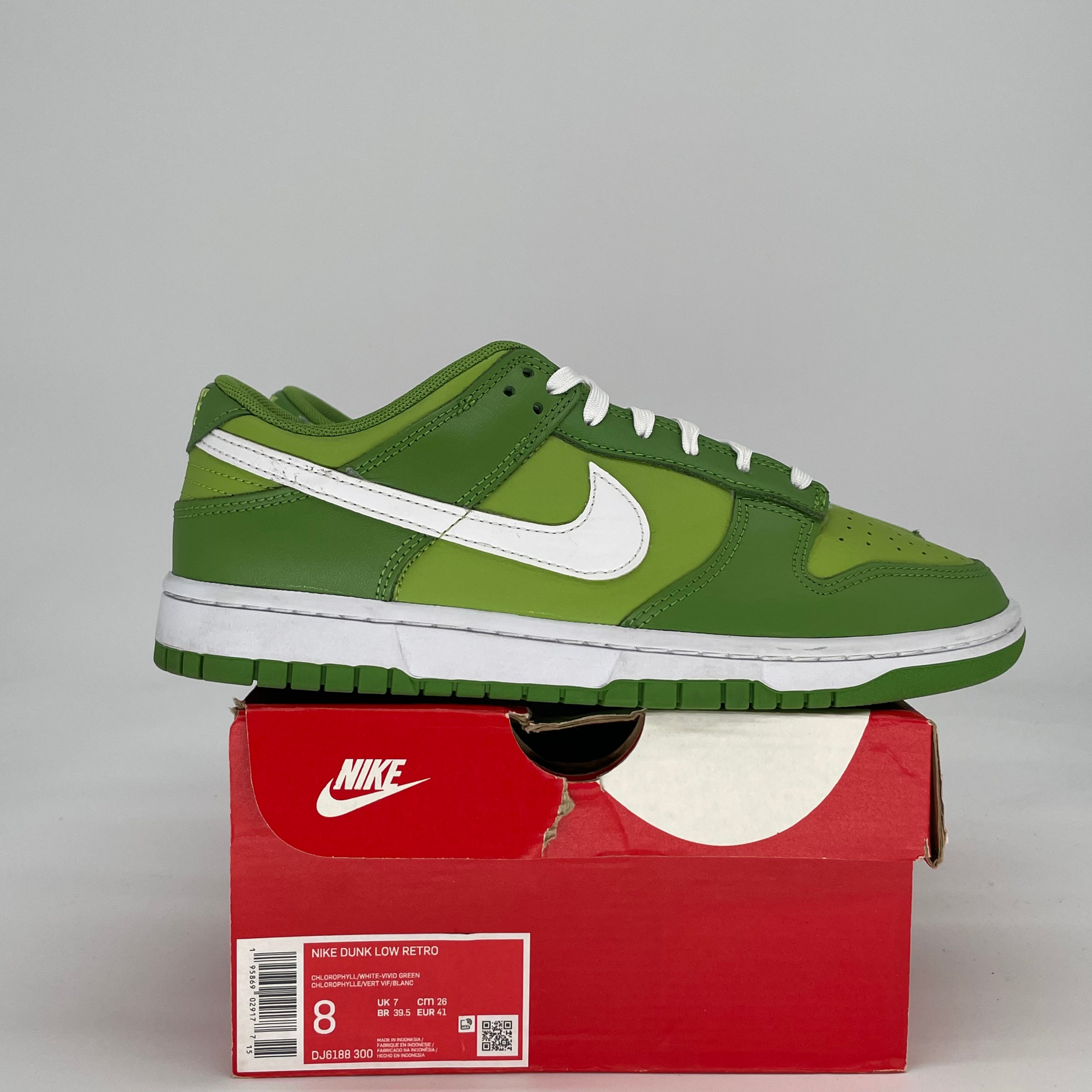 NIKE DUNK LOW CHLOROPHYLL DJ6188-300 SIZE 8/9.5W