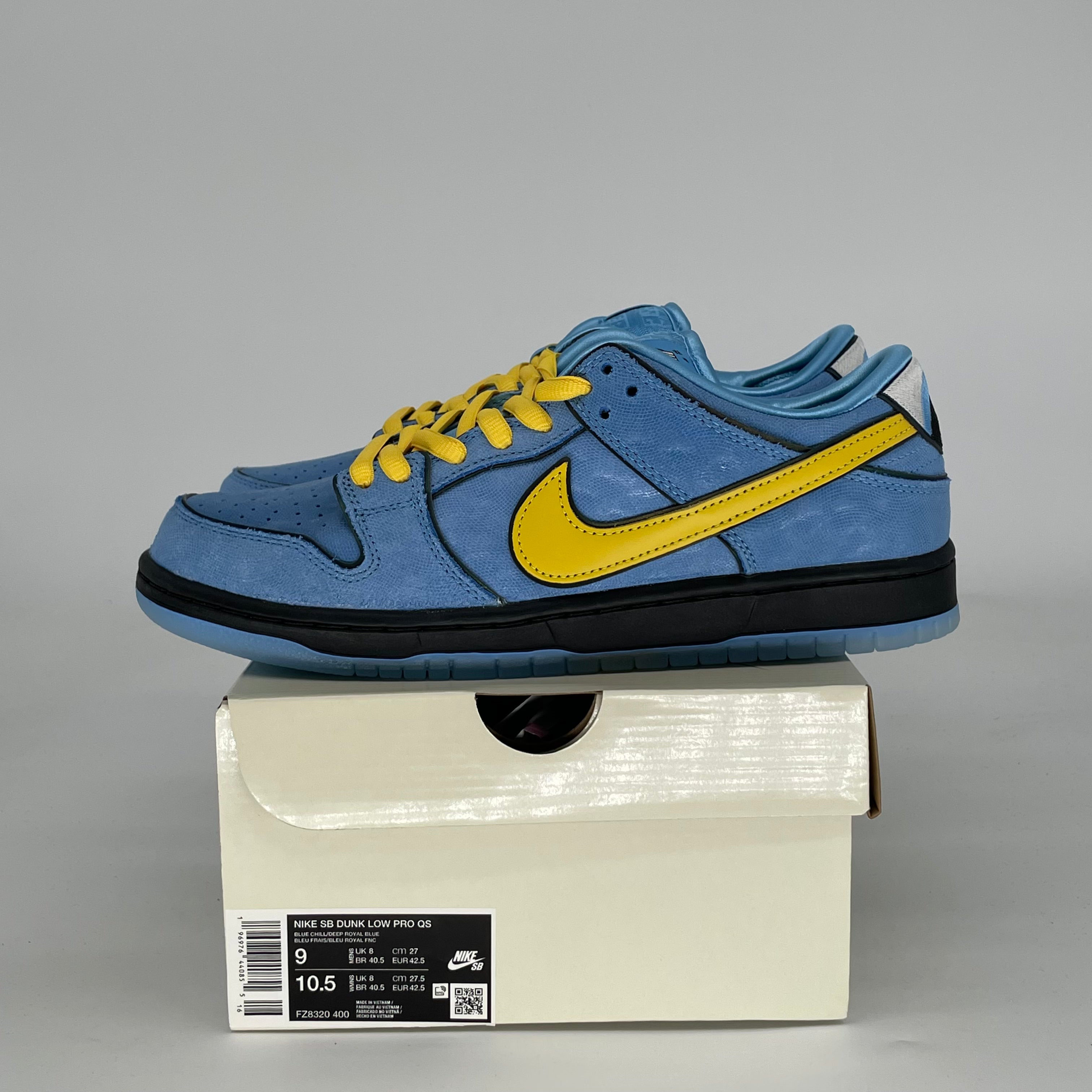 NIKE SB DUNK LOW THE POWERPUFF GIRLS BUBBLES FZ8320-400 SIZE 9/10.5W