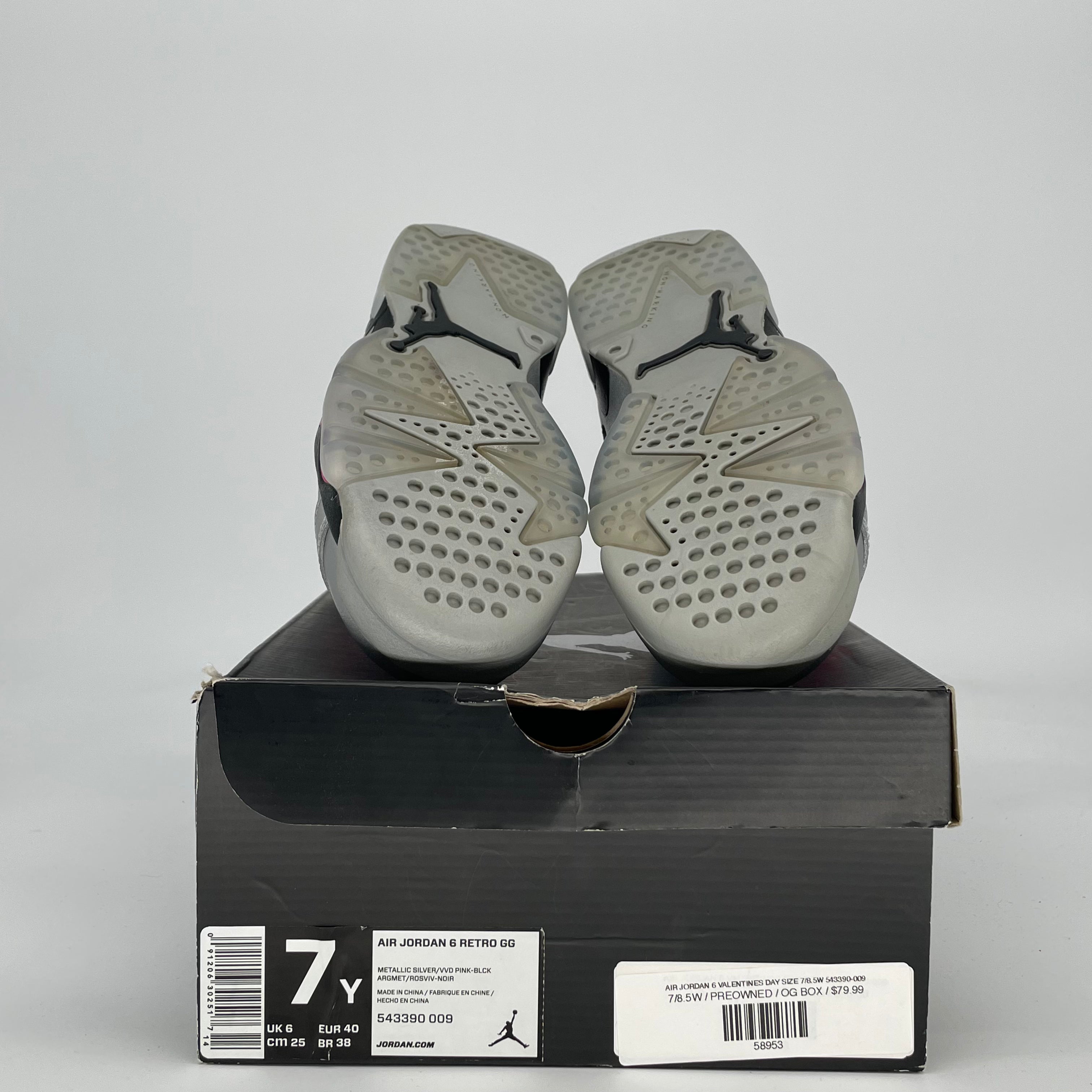 AIR JORDAN 6 VALENTINES DAY SIZE 7/8.5W 543390-009