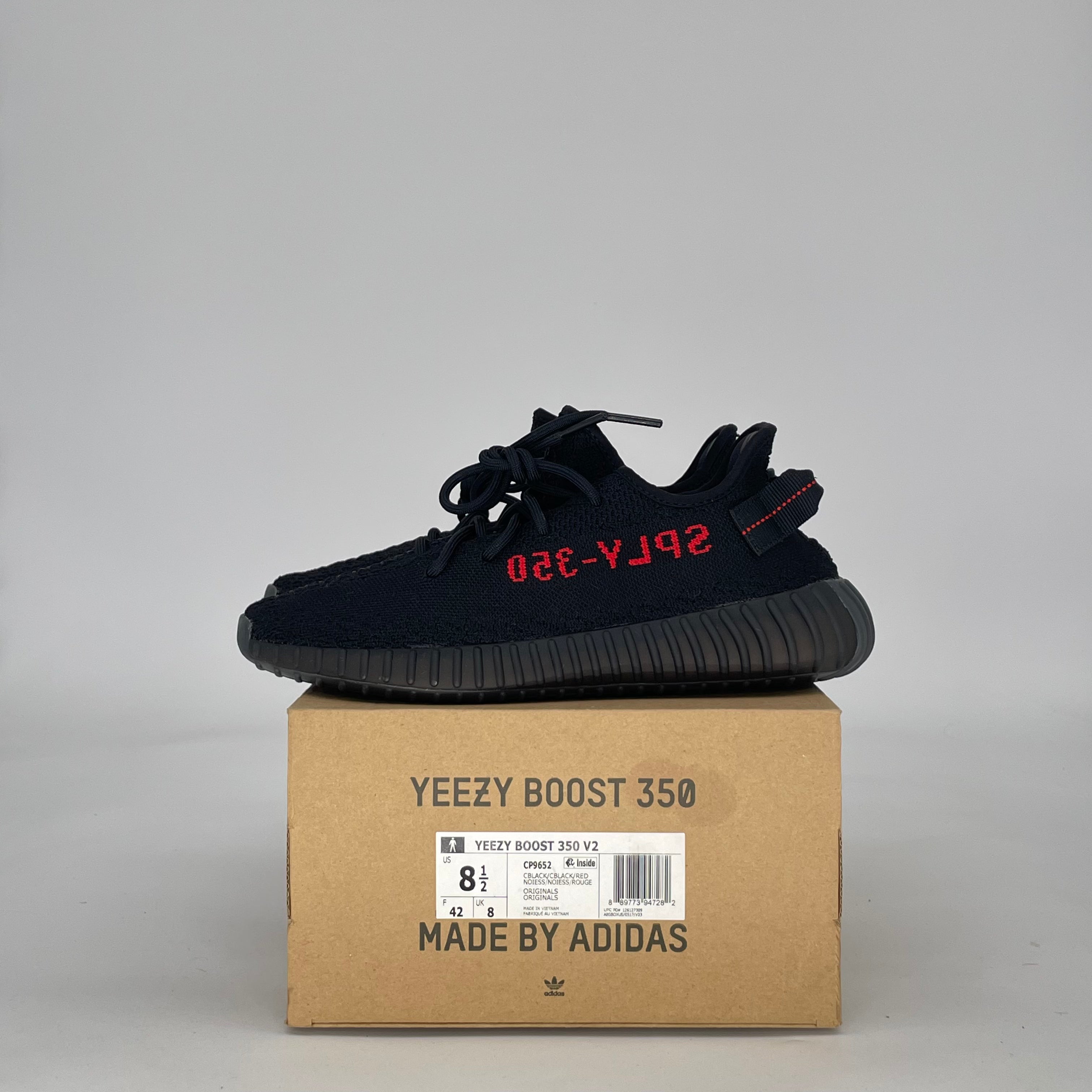 ADIDAS YEEZY BOOST 350 V2 BLACK RED CP9652 SIZE 8.5/10W
