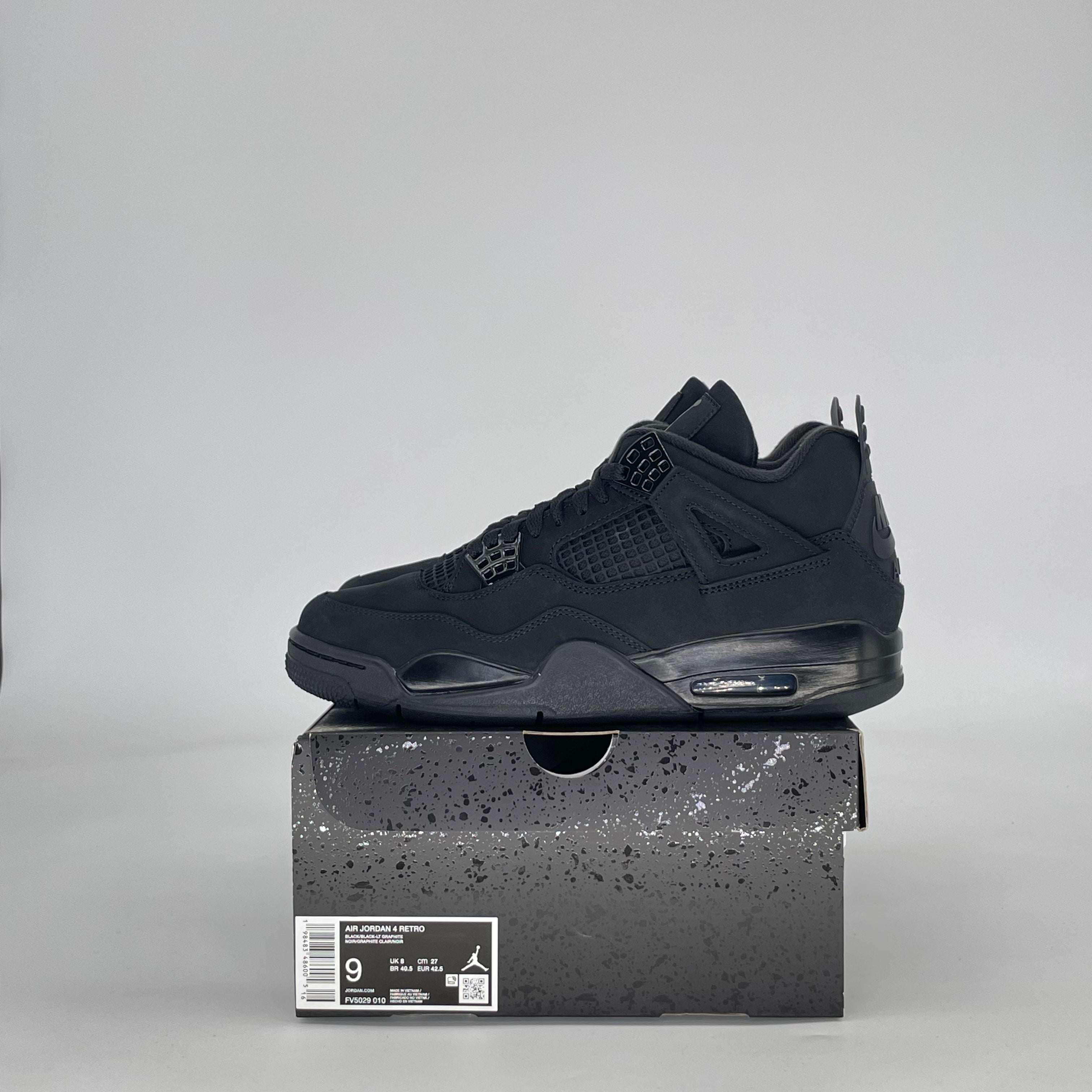 AIR JORDAN 4 BLACK CAT FV5029-010 SIZE 9/10.5W