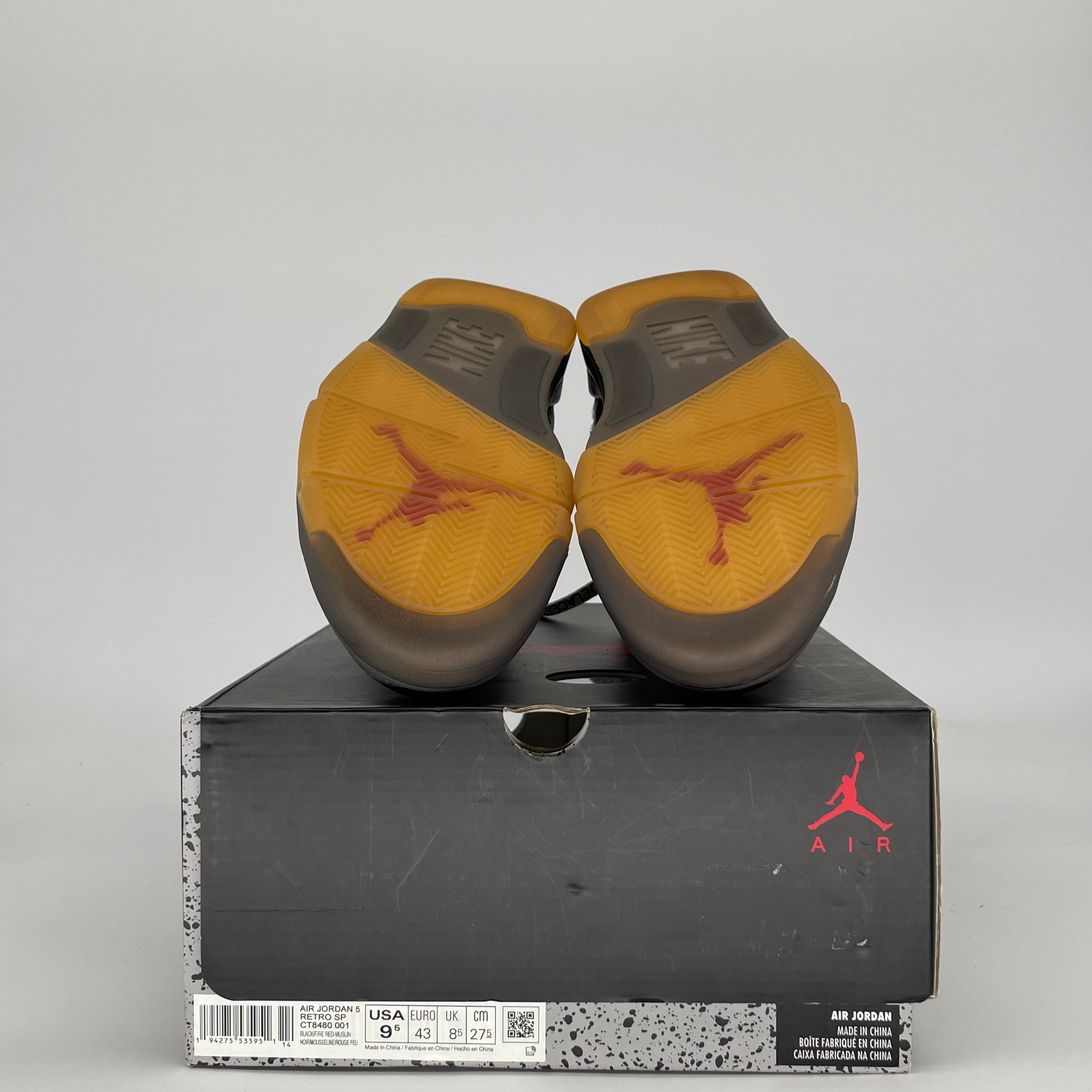 AIR JORDAN 5 OFF-WHITE MUSLIN CT8480-001 SIZE 9.5/11W