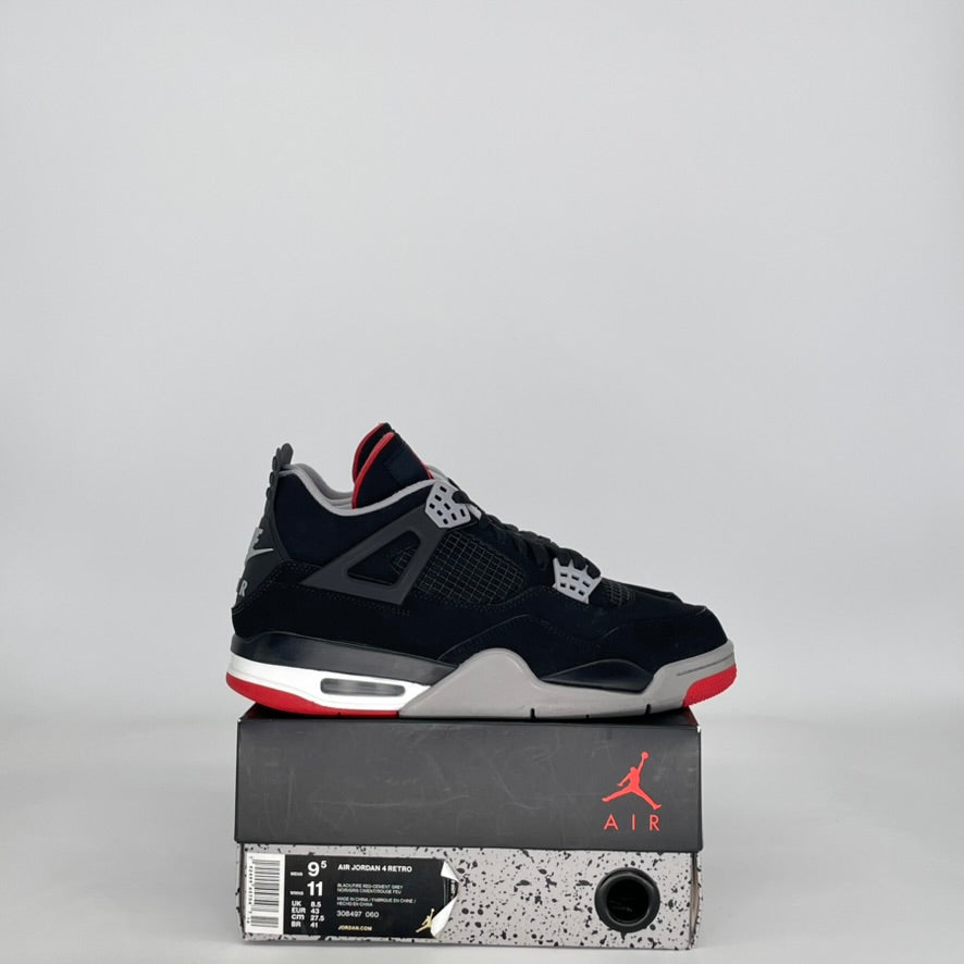 AIR JORDAN 4 BRED (2019) 308497-060 SIZE 9.5/11W