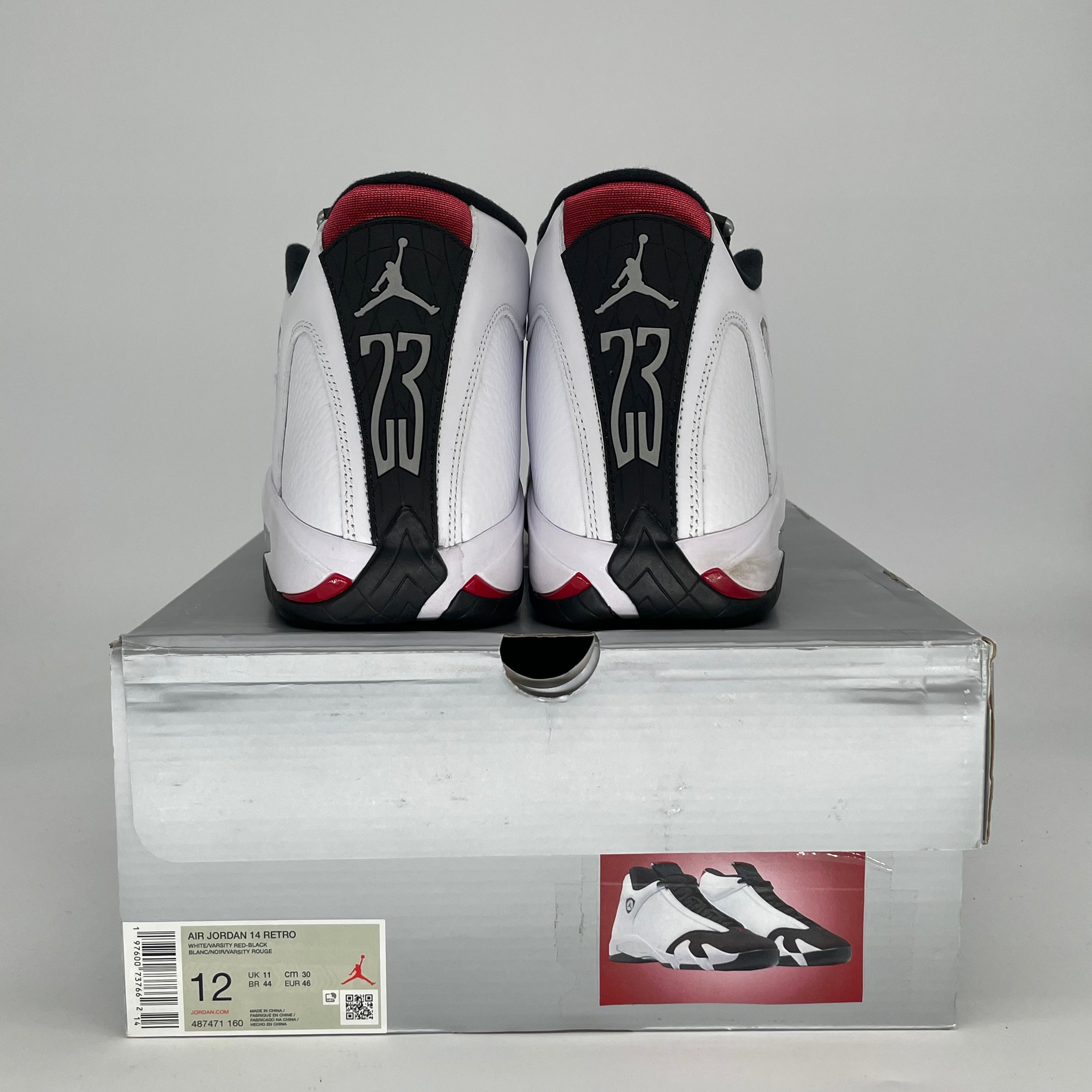 AIR JORDAN 14 BLACK TOE 487471-160 SIZE 12/13.5W