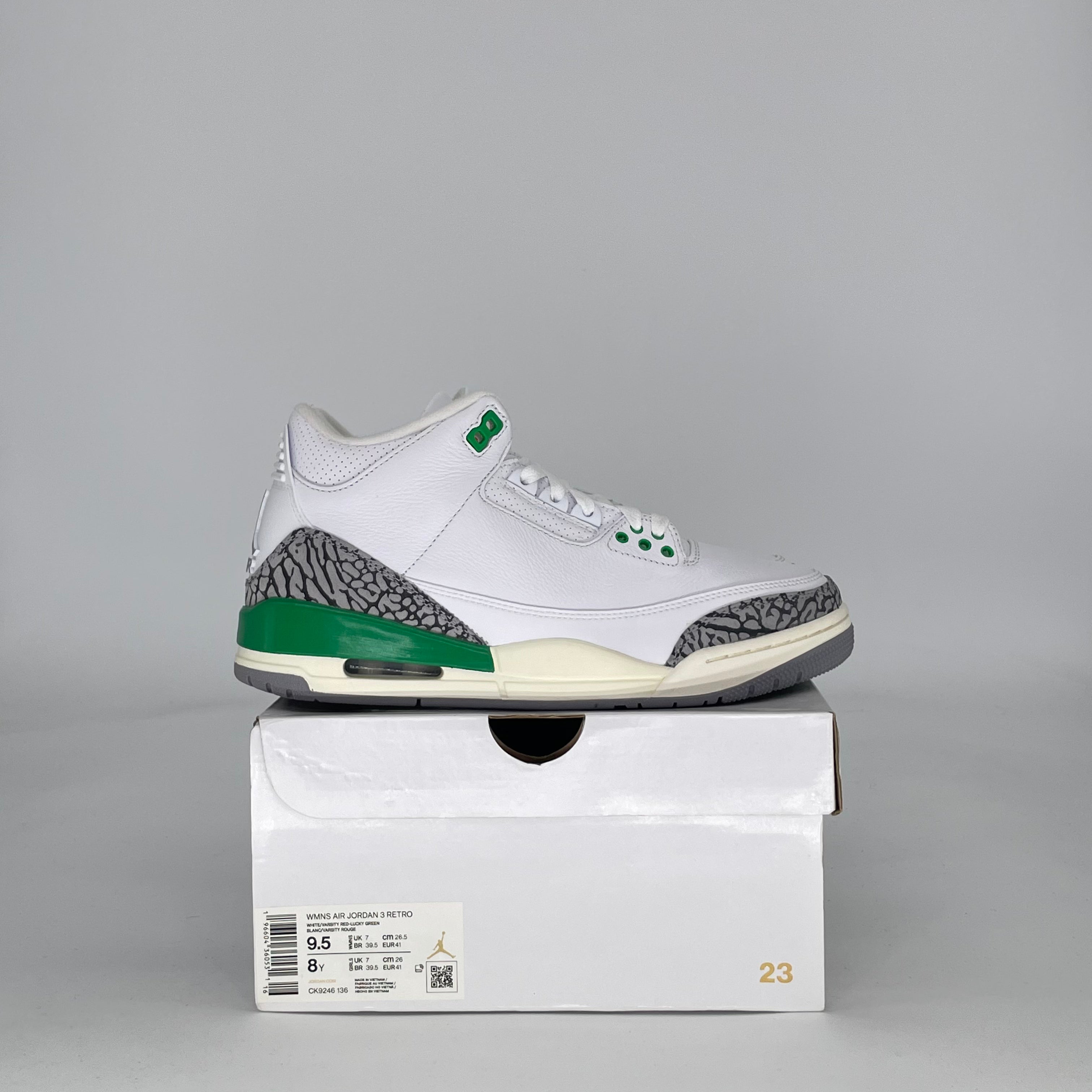 AIR JORDAN 3 LUCKY GREEN CK9246-136 SIZE 8/9.5W