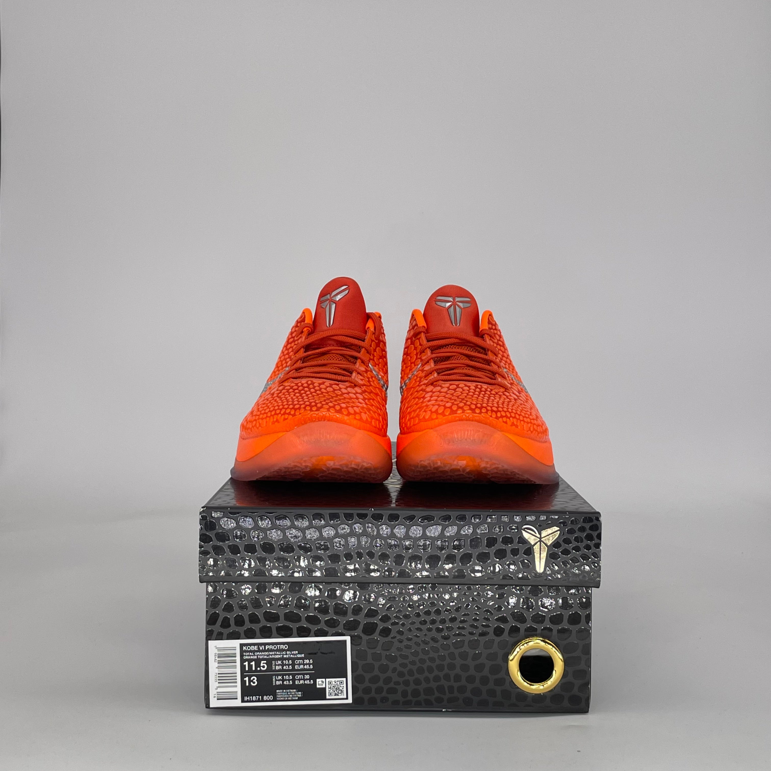 NIKE KOBE 6 PROTRO TOTAL ORANGE IH1871-800 SIZE 11.5/13W