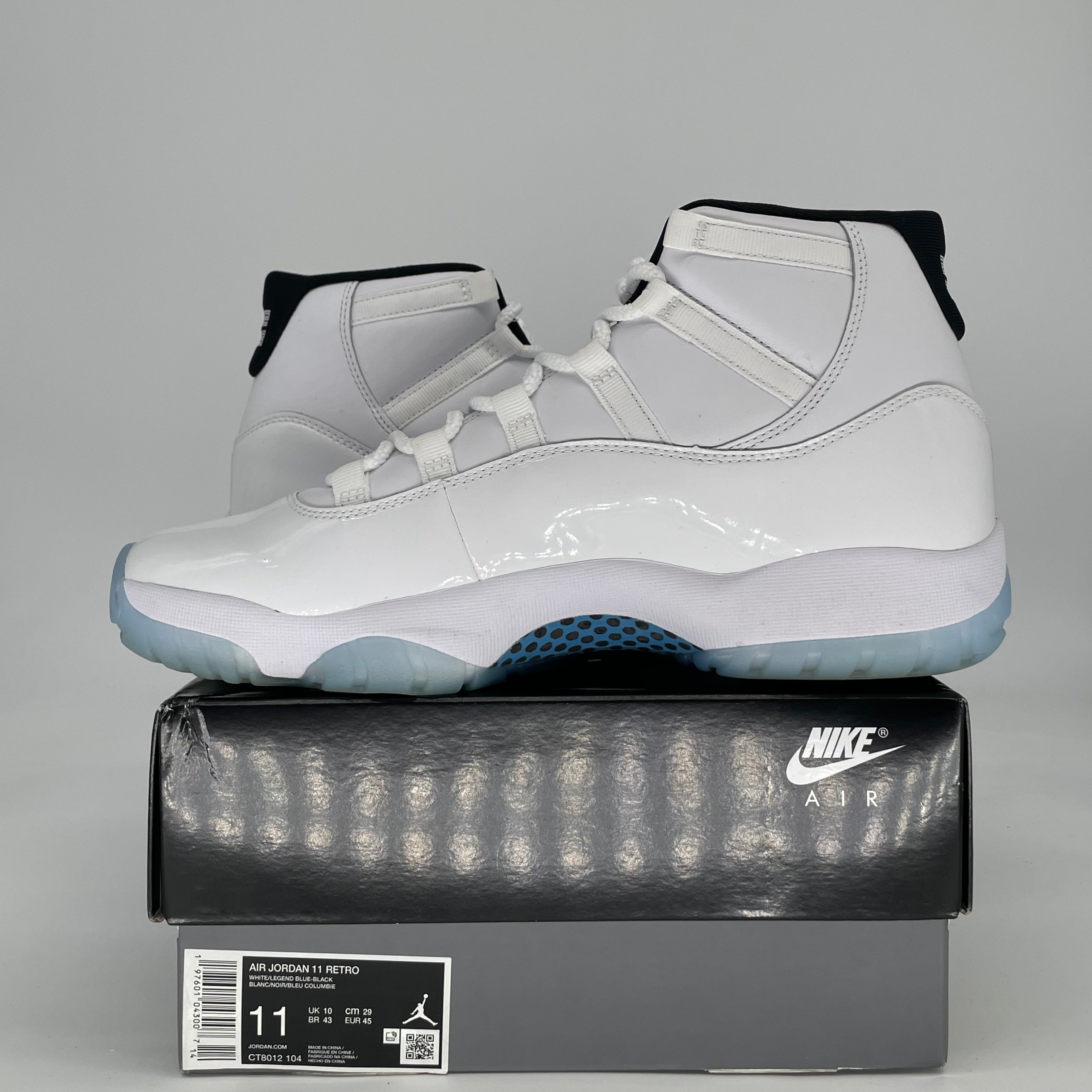 AIR JORDAN 11 LEGEND BLUE CT8012-104 SIZE 11/12.5W