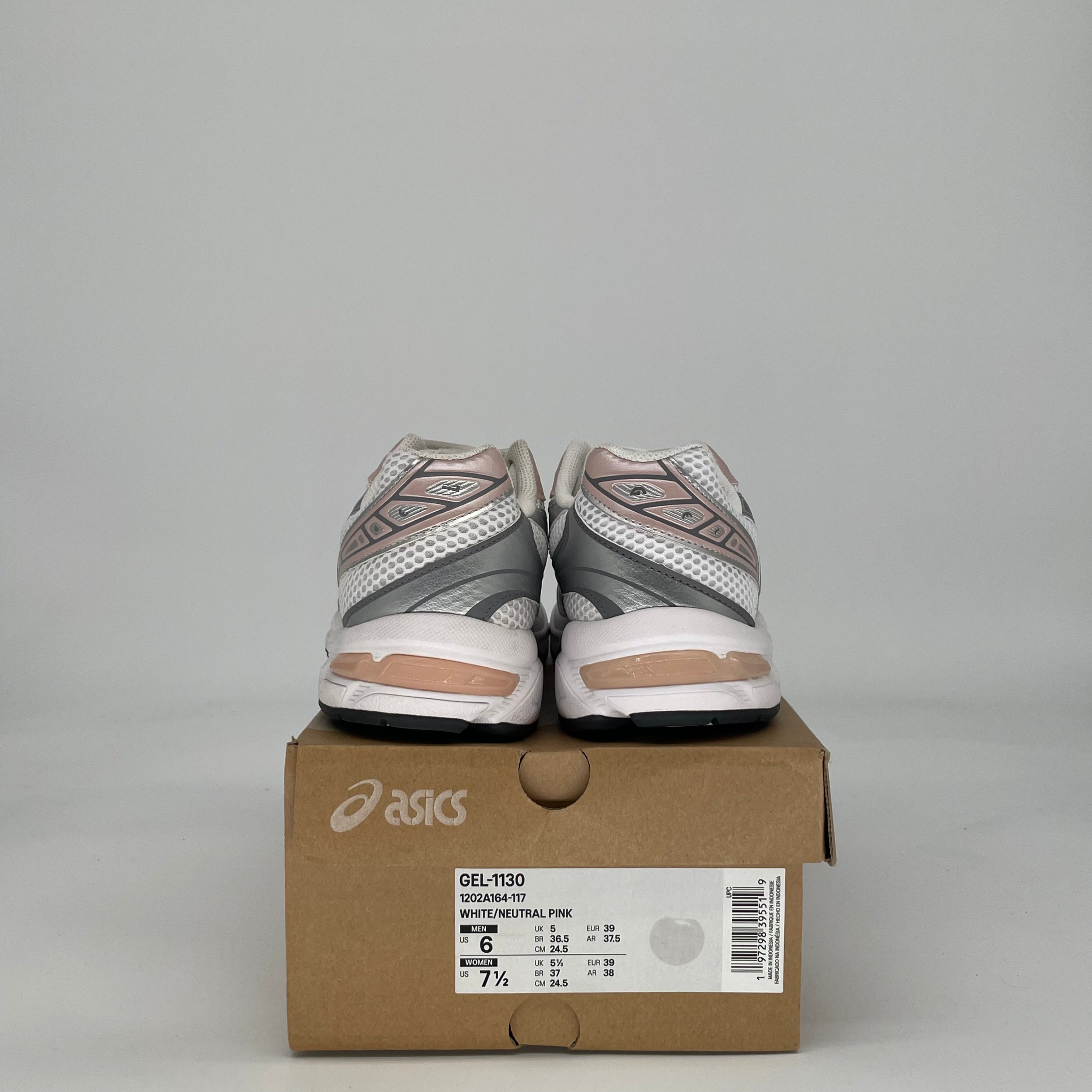 ASICS GEL-1130 WHITE NEUTRAL PINK W 1202A164-117 SIZE 6/7.5W