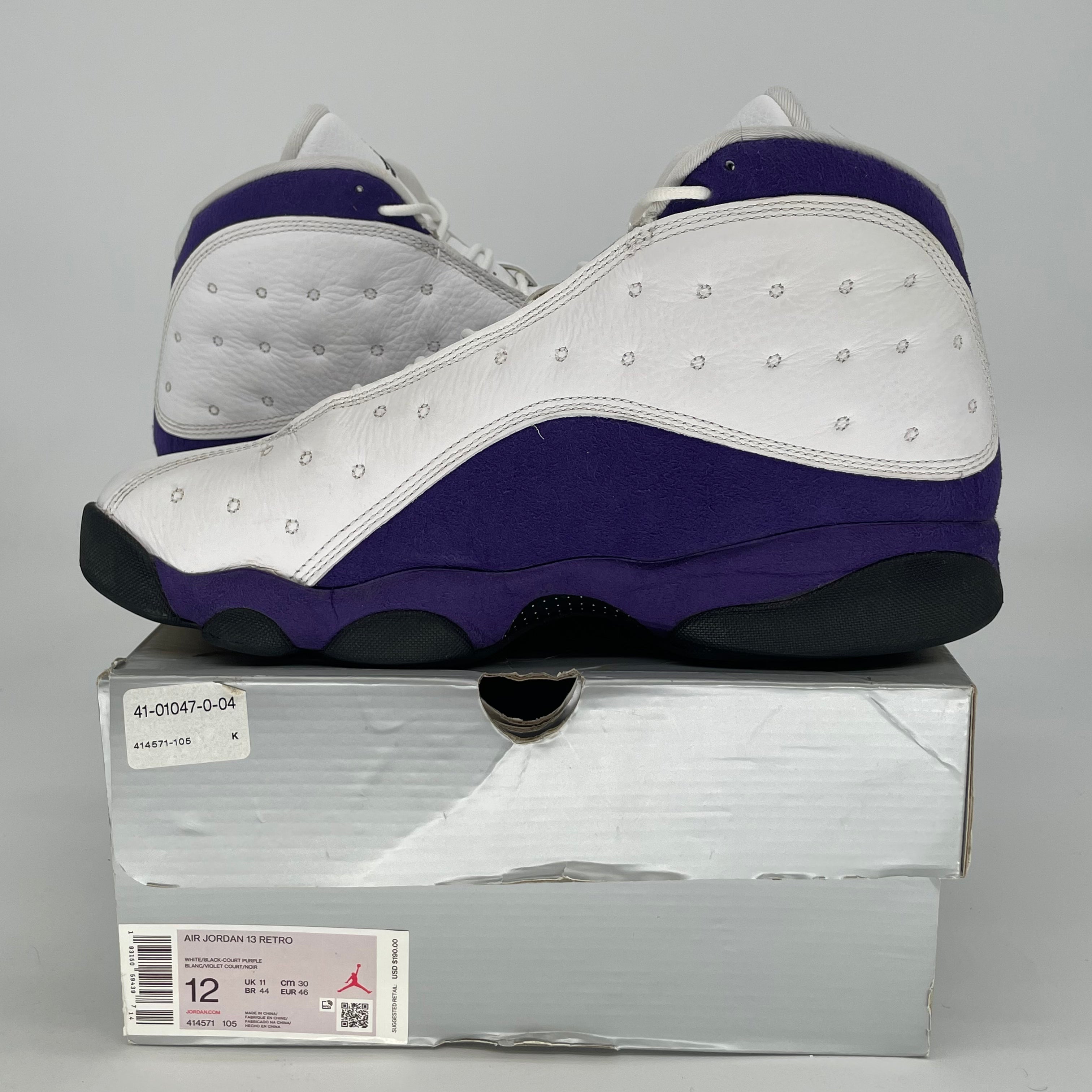 AIR JORDAN 13 LAKERS 414571-105 SIZE 12/13.5W