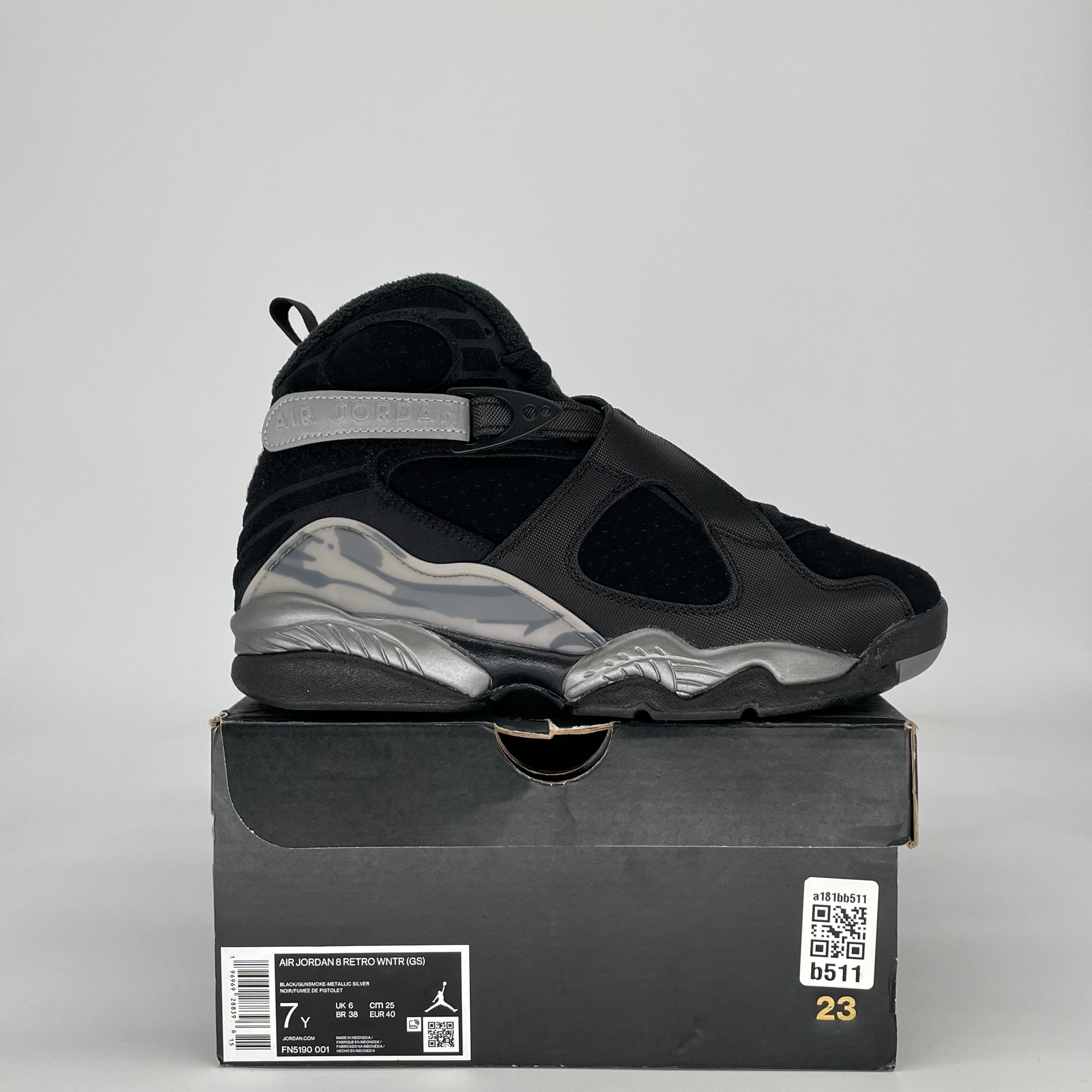 AIR JORDAN 8 WINTERIZED GUNSMOKE FN5190-001 SIZE 7/8.5W