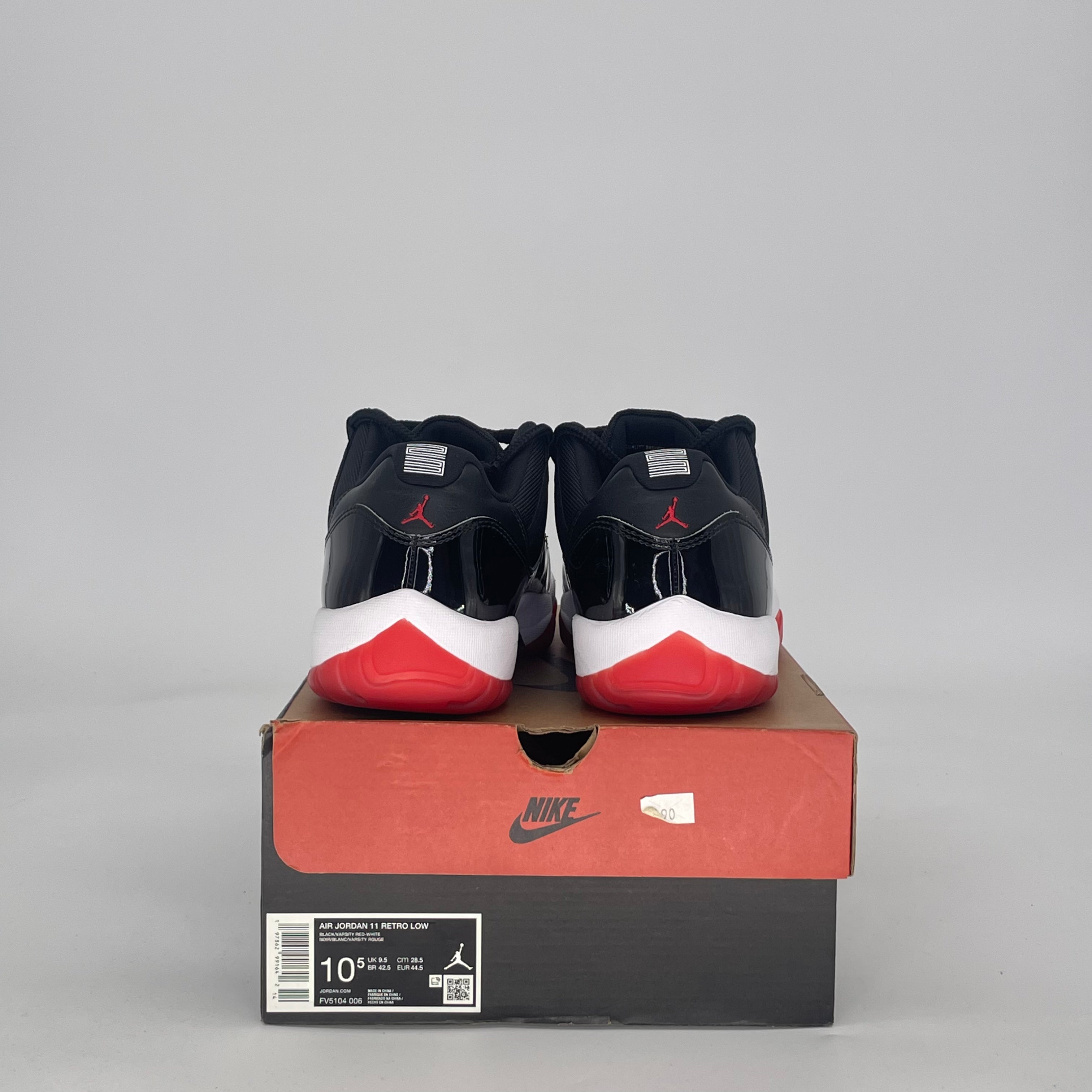 AIR JORDAN 11 LOW BRED FV5104-006 SIZE 10.5/12W