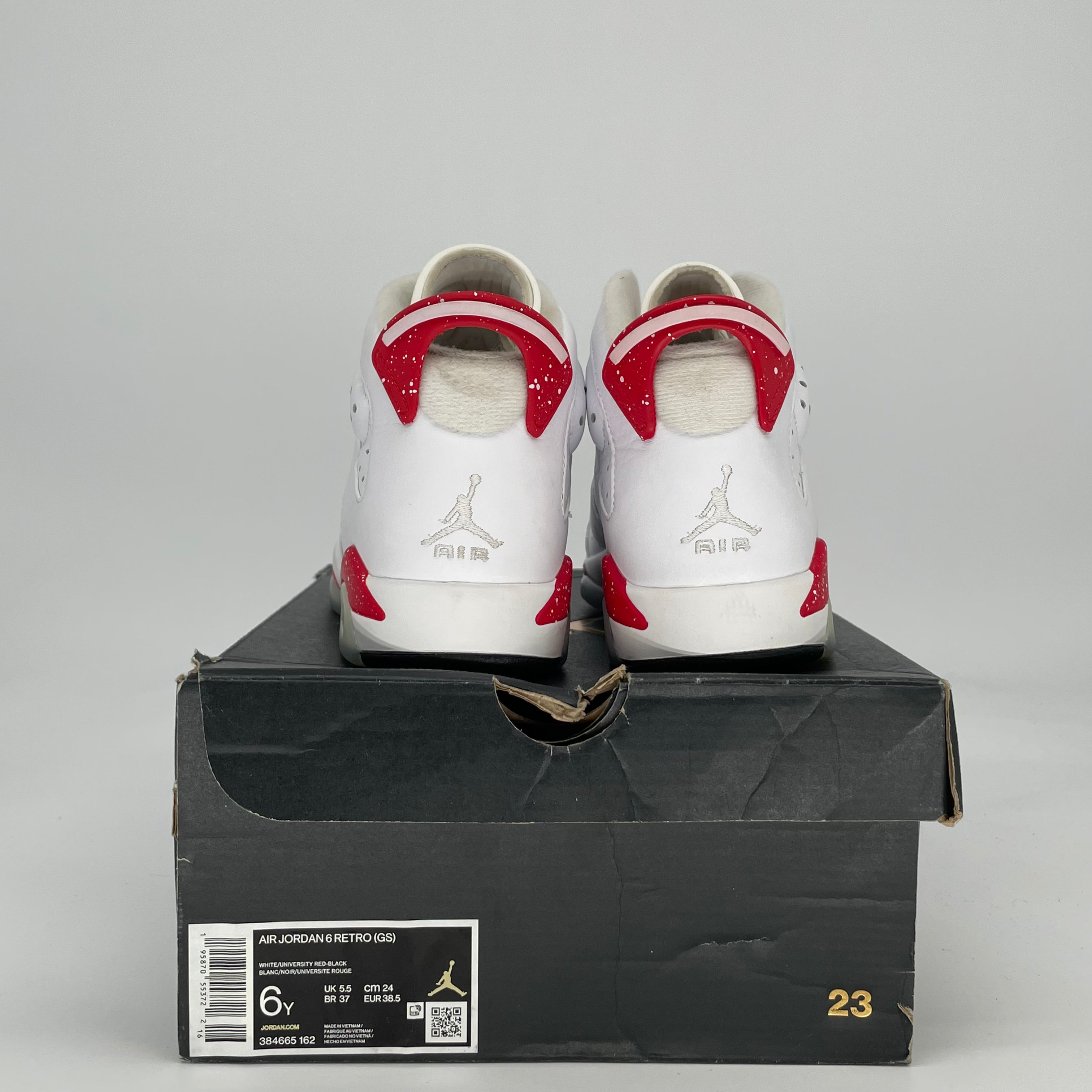 AIR JORDAN 6 RED OREO 384665-132 SIZE 6/7.5W