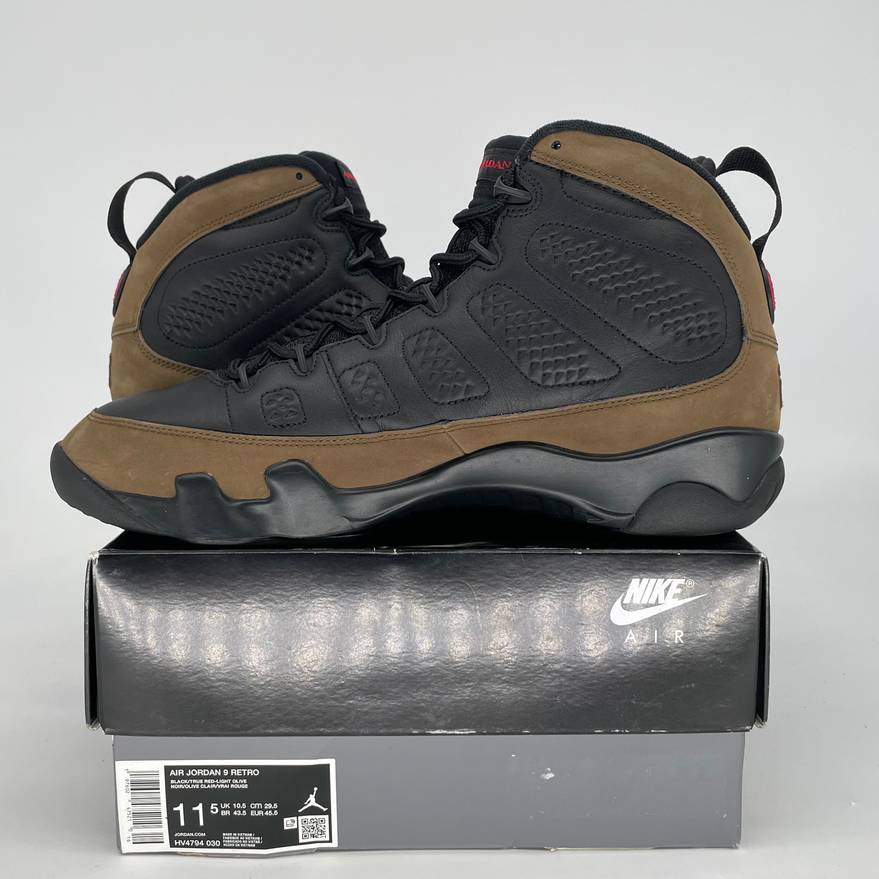 AIR JORDAN 9 OLIVE HV4794-030 SIZE 11.5/13W
