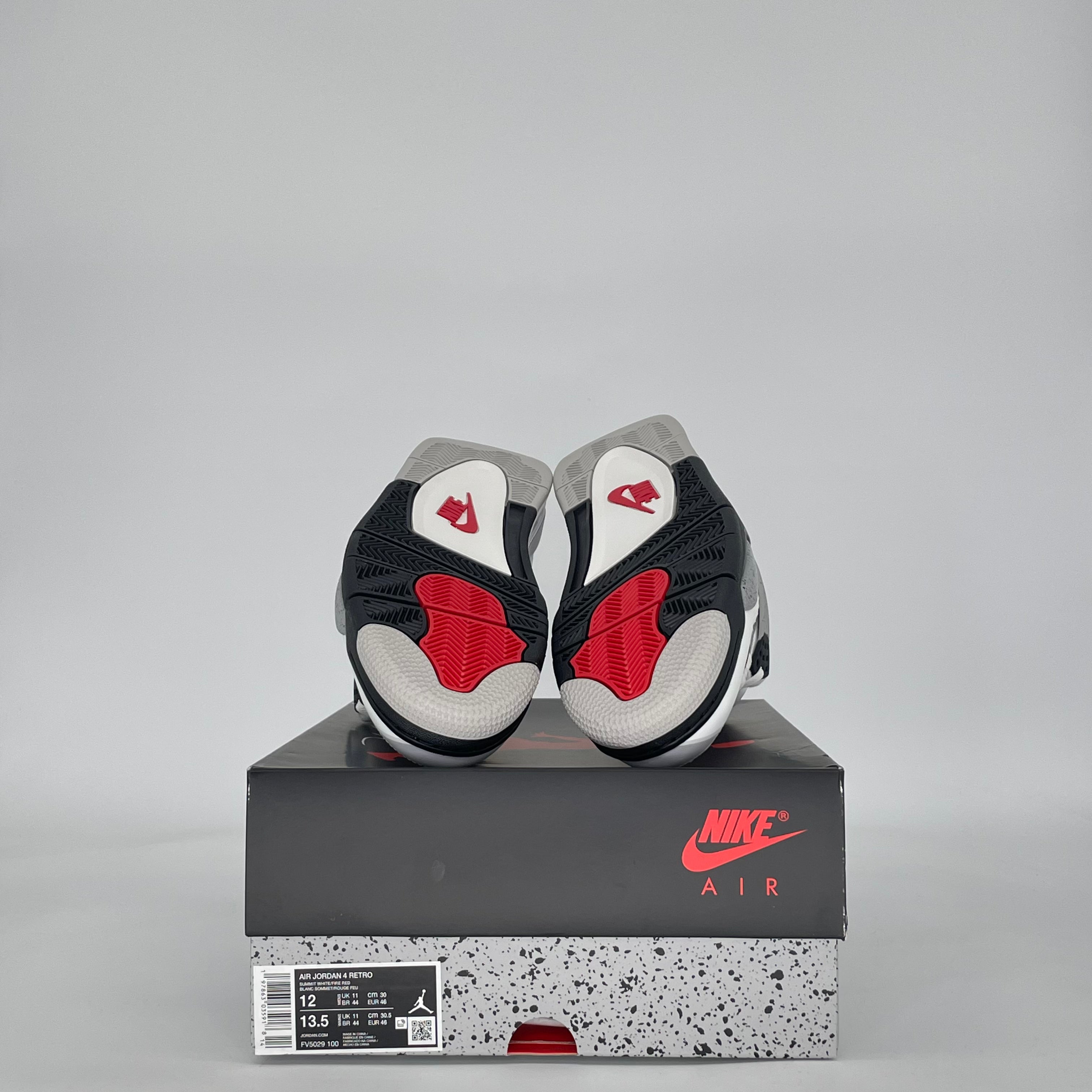 AIR JORDAN 4 WHITE CEMENT FV5029-100 SIZE 12/13.5W