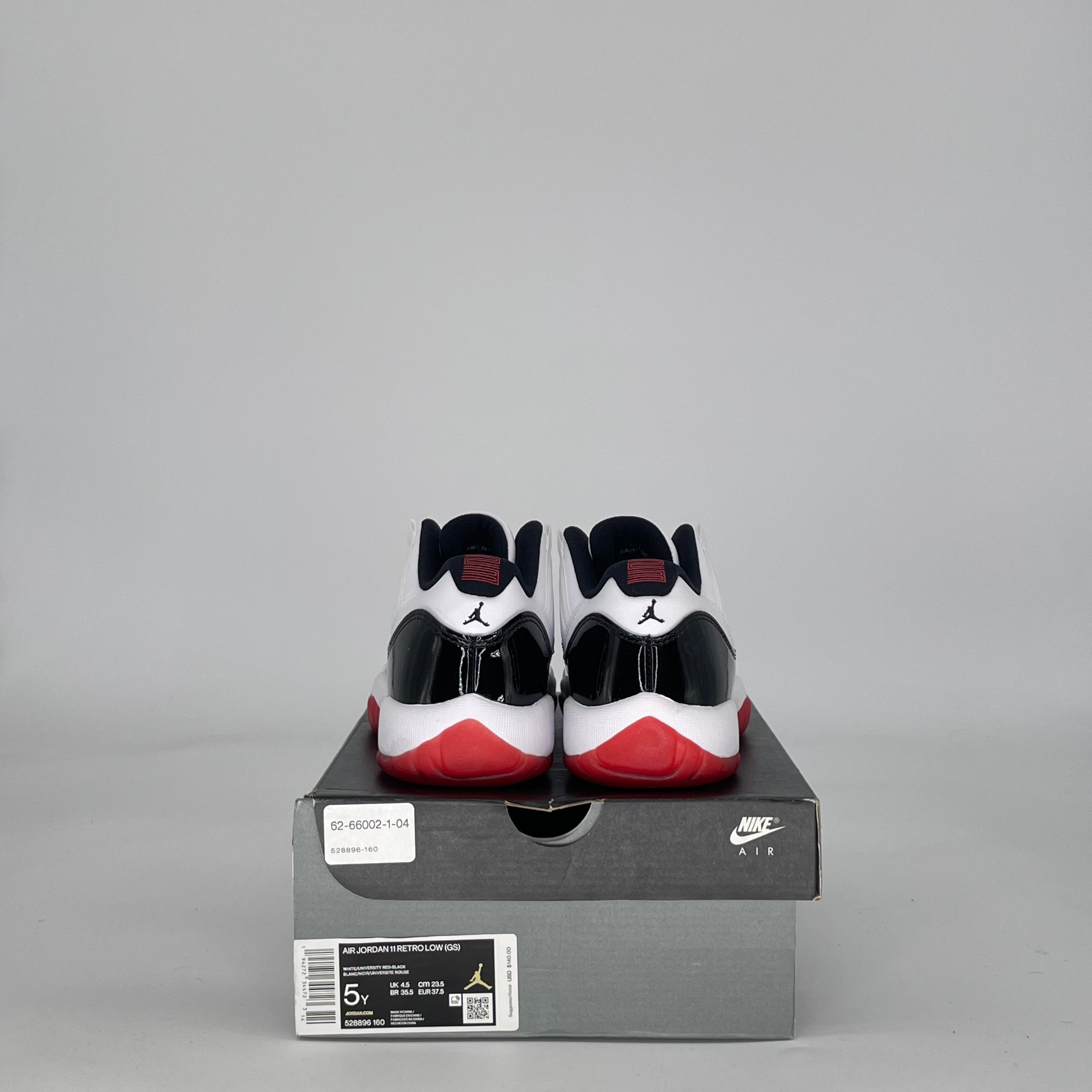 AIR JORDAN 11 LOW CONCORD BRED 528896-160 SIZE 5/6.5W GS