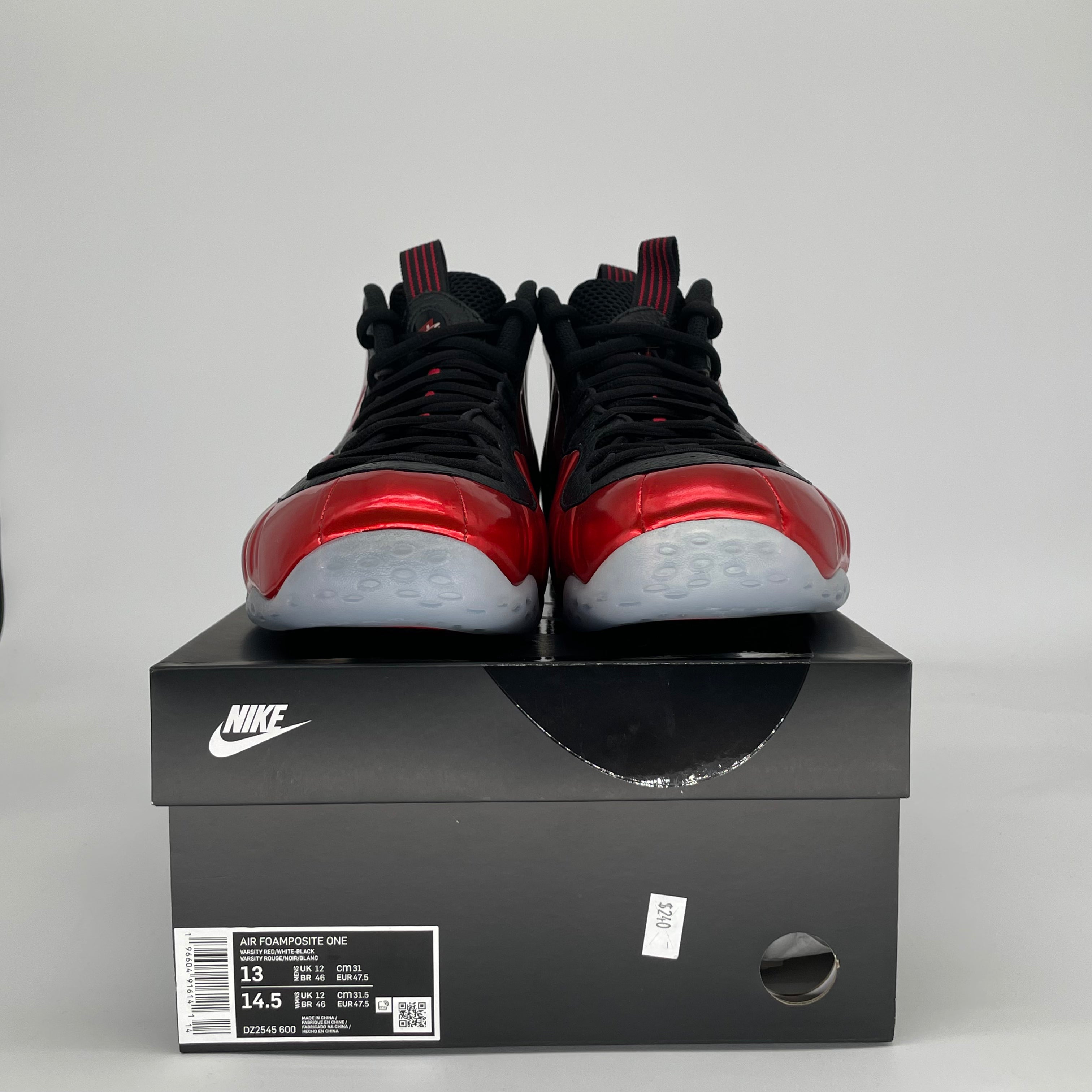 NIKE AIR FOAMPOSITE ONE METALLIC RED DZ2545-600 SIZE 13/14.5W