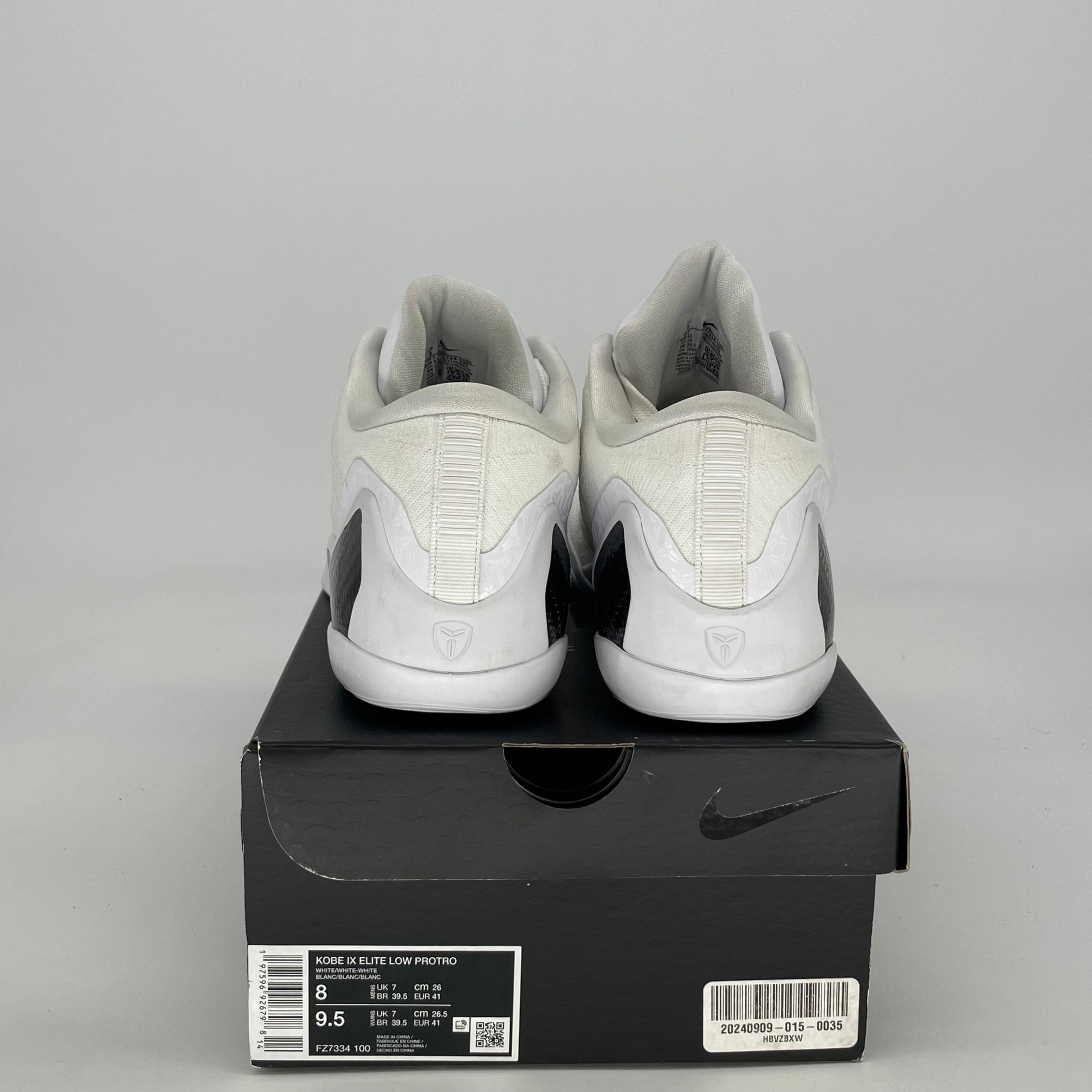 NIKE KOBE 9 ELITE PROTRO HALO FZ7334-100 SIZE 8/9.5W