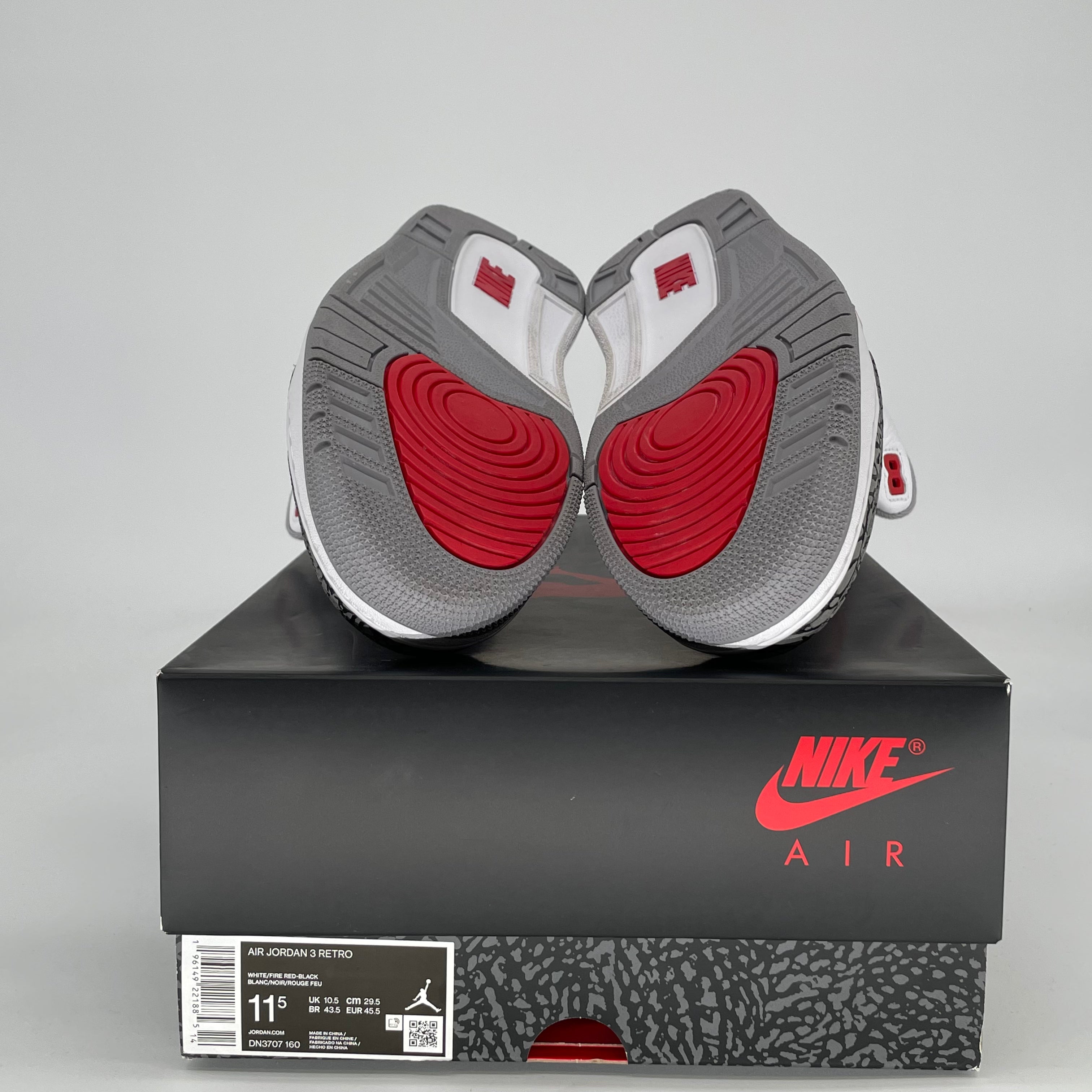 AIR JORDAN 3 FIRE RED DN3707-160 SIZE 11.5/13W