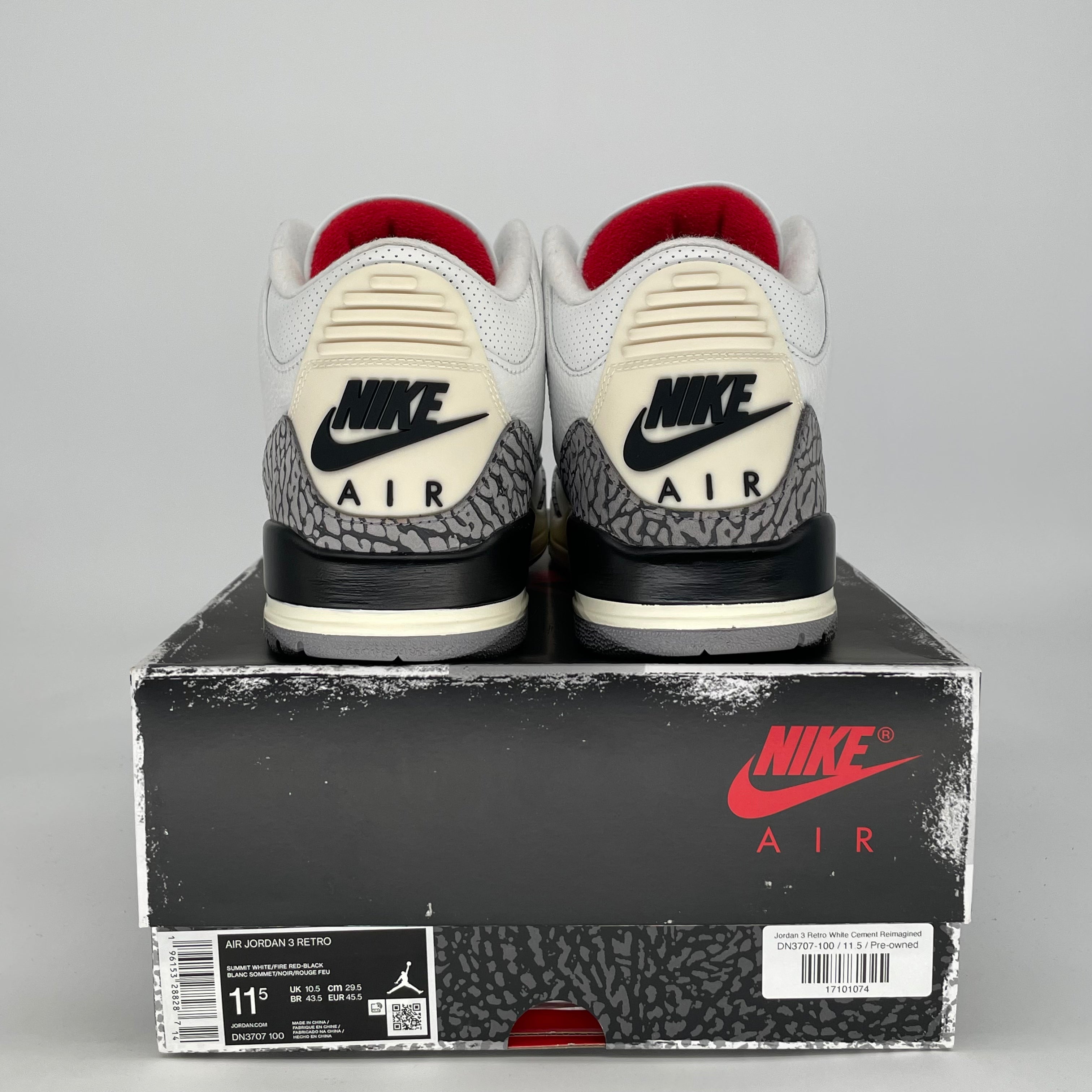 AIR JORDAN 3 WHITE CEMENT REIMAGINED DN3707-100 SIZE 11.5/13W