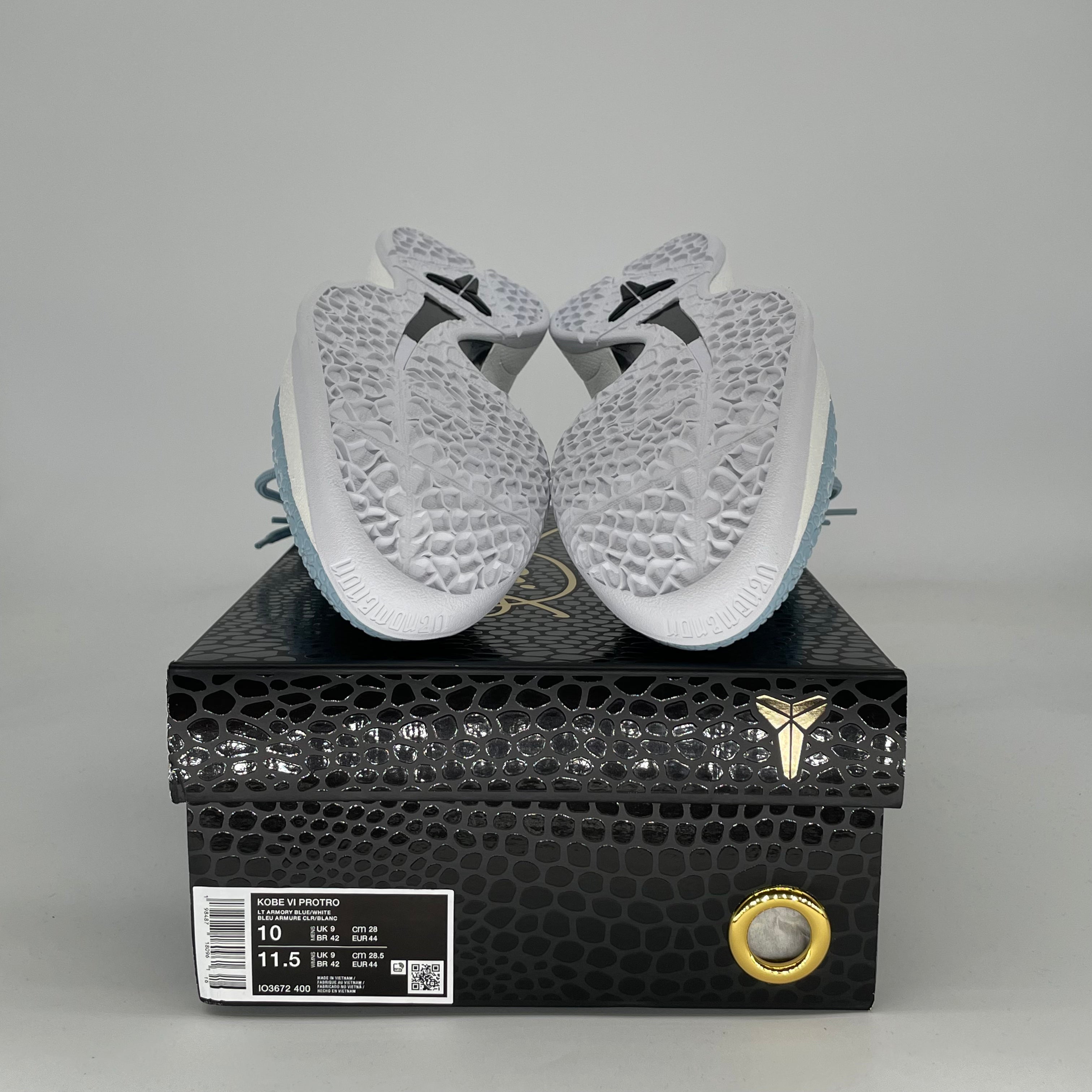 NIKE KOBE 6 PROTRO CAITLIN CLARK LIGHT ARMORY BLUE IO3672-400 SIZE 10/11.5W