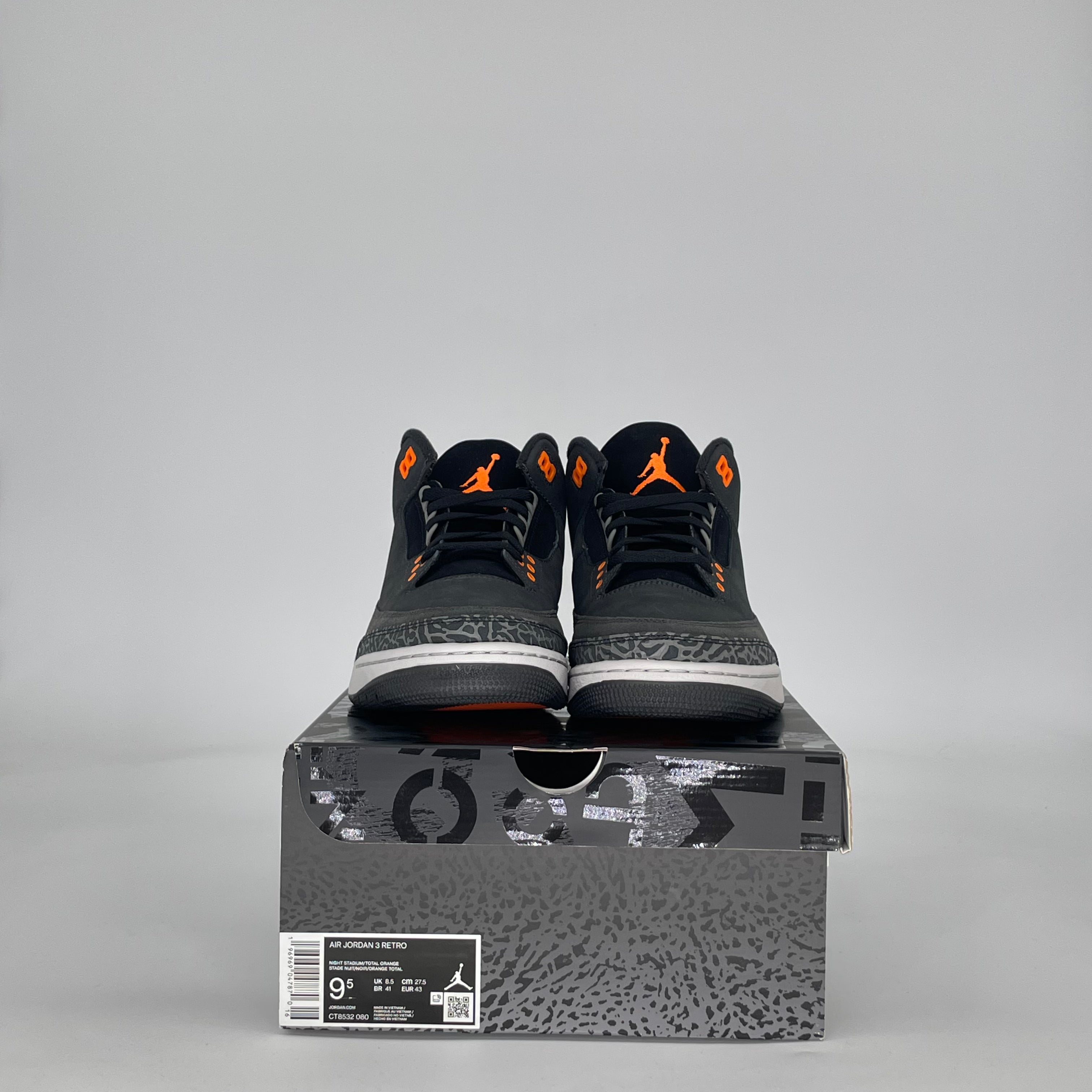 AIR JORDAN 3 FEAR PACK (2023) CT8532-080 SIZE 9.5/11W
