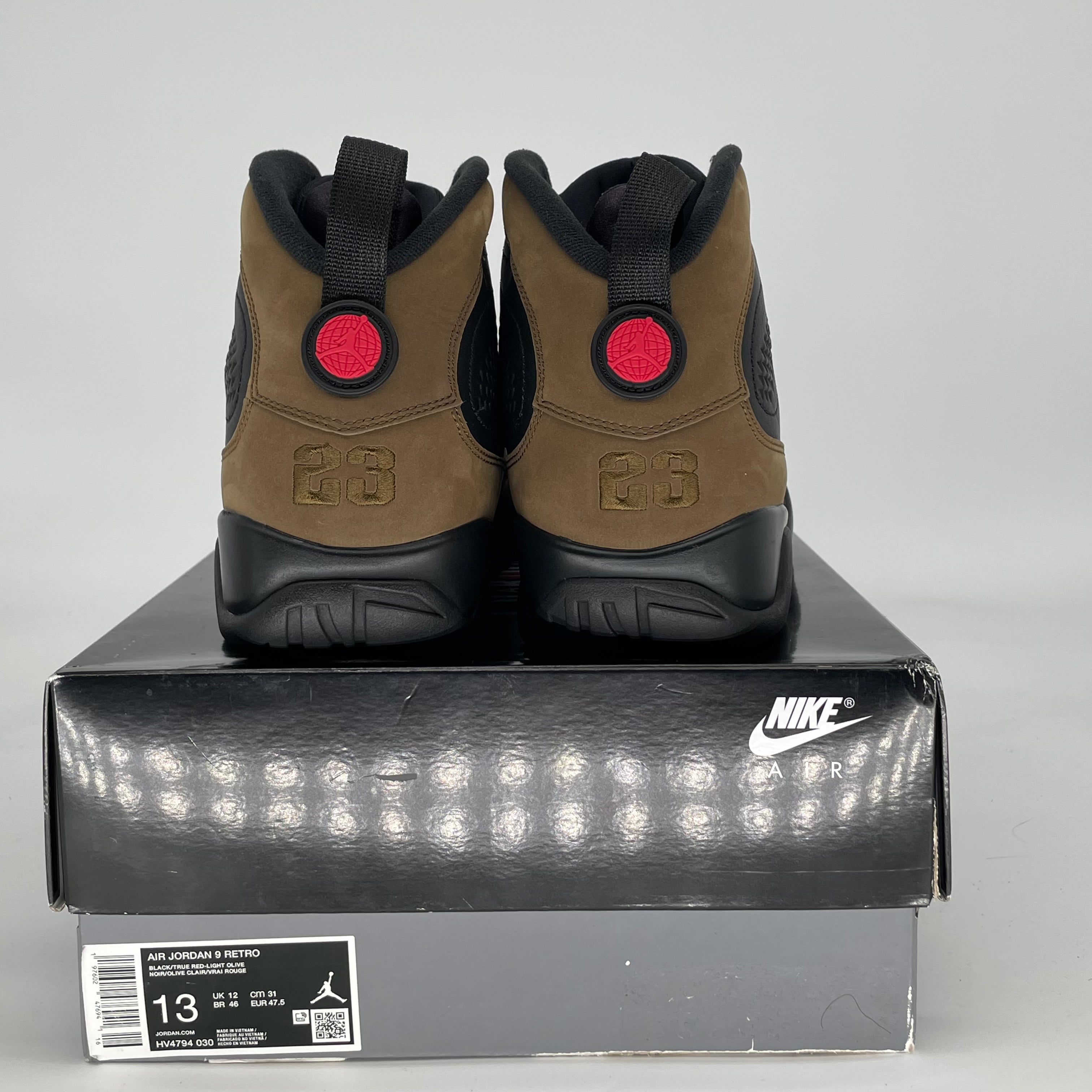 AIR JORDAN 9 OLIVE HV4794-030 SIZE 13/14.5W