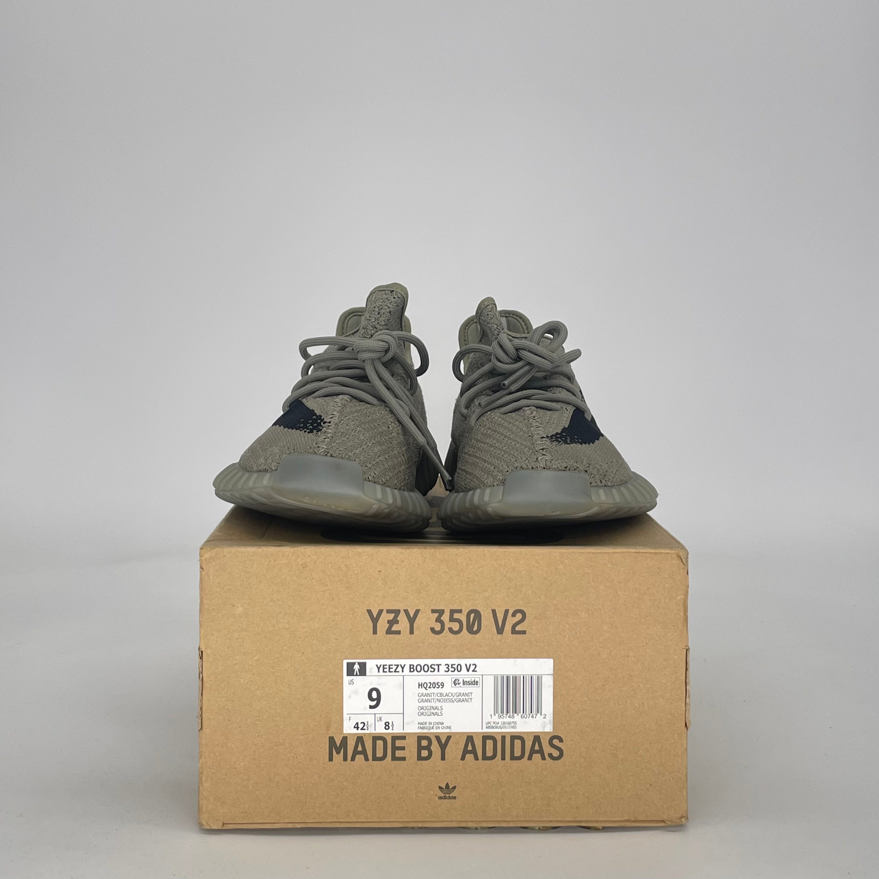 ADIDAS YEEZY BOOST 350 V2 GRANITE HQ2059 SIZE 9/10.5W