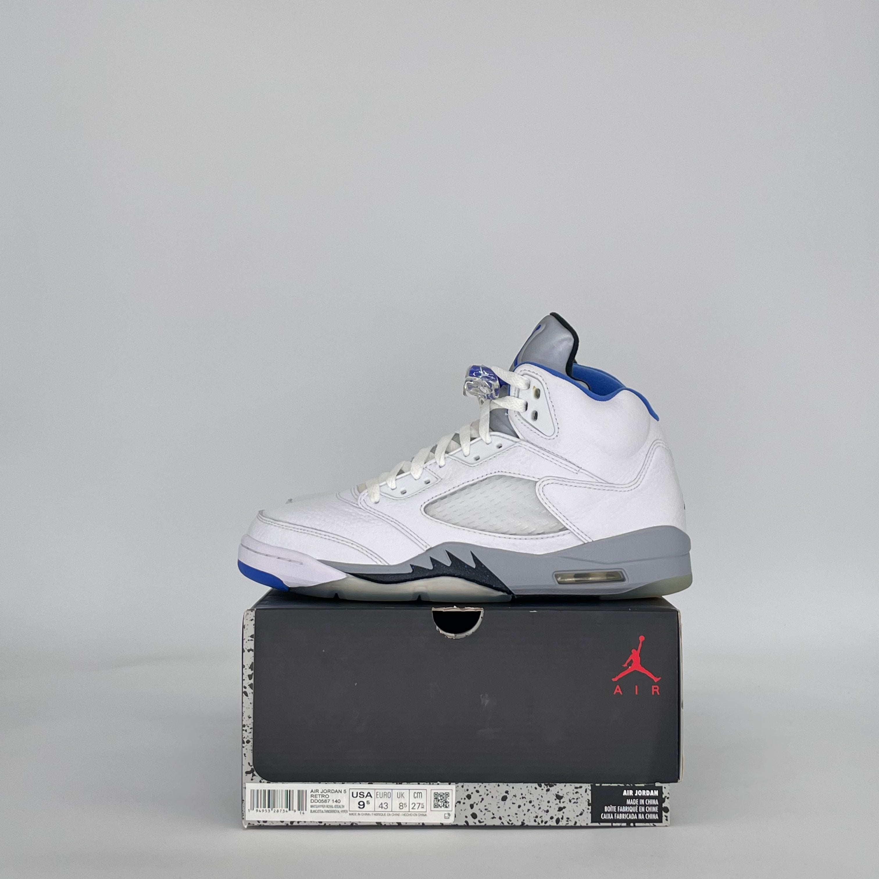 AIR JORDAN 5 WHITE STEALTH (2021) DD0587-140 SIZE 9.5/11W