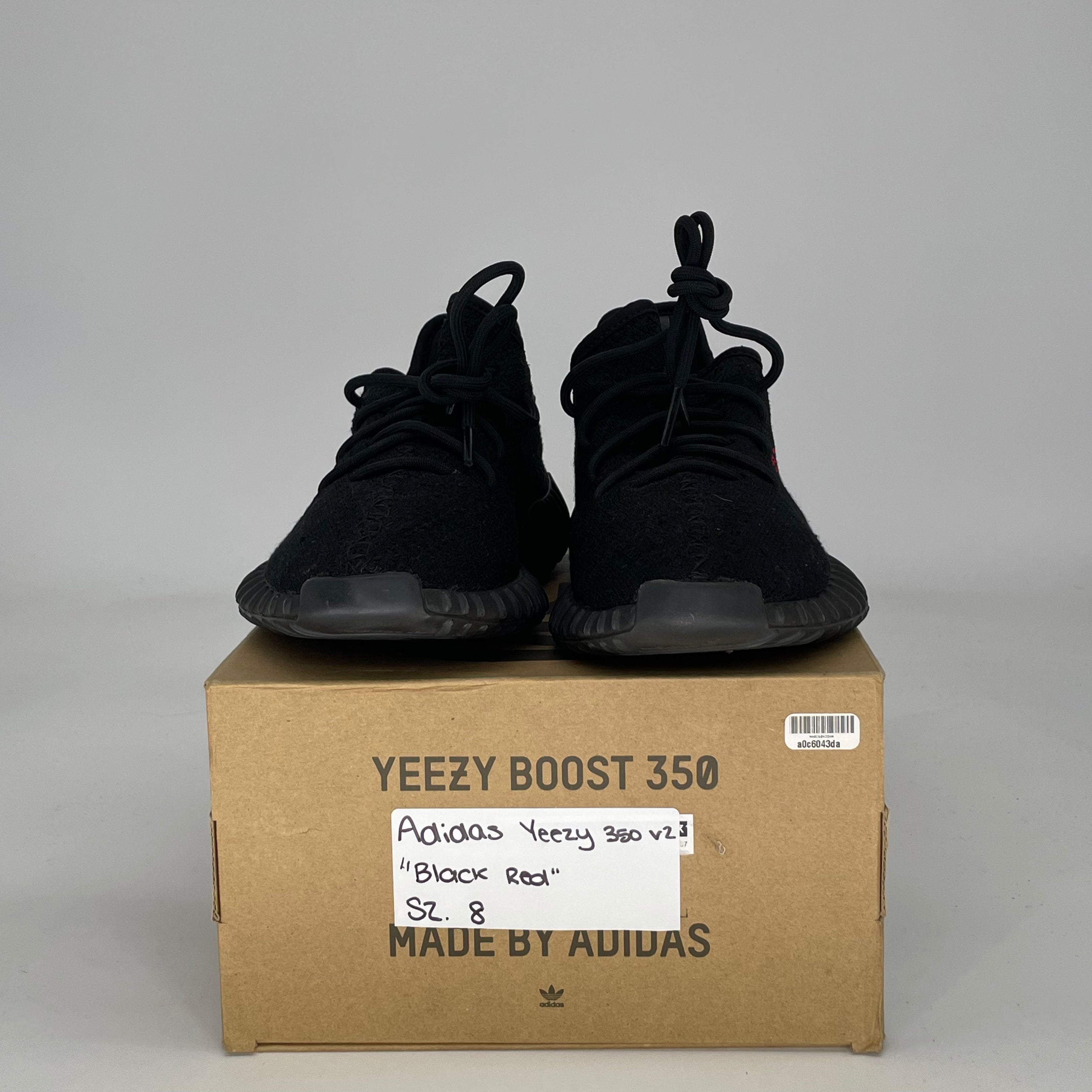 ADIDAS YEEZY 350 V2 BLACK RED CP9652 SIZE 8/9.5W