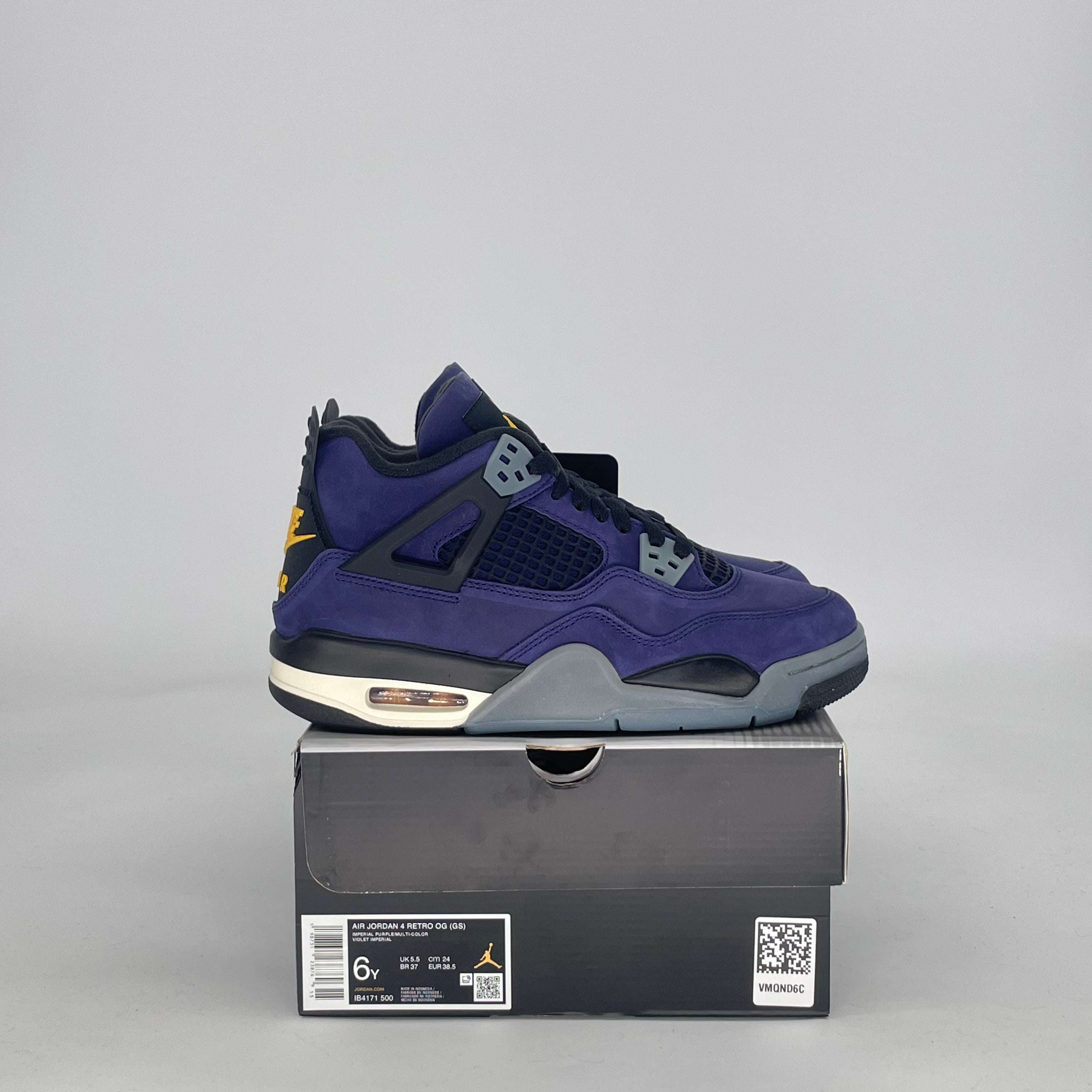 AIR JORDAN 4 LAKERS IB4171-500 SIZE 6/7.5W GS