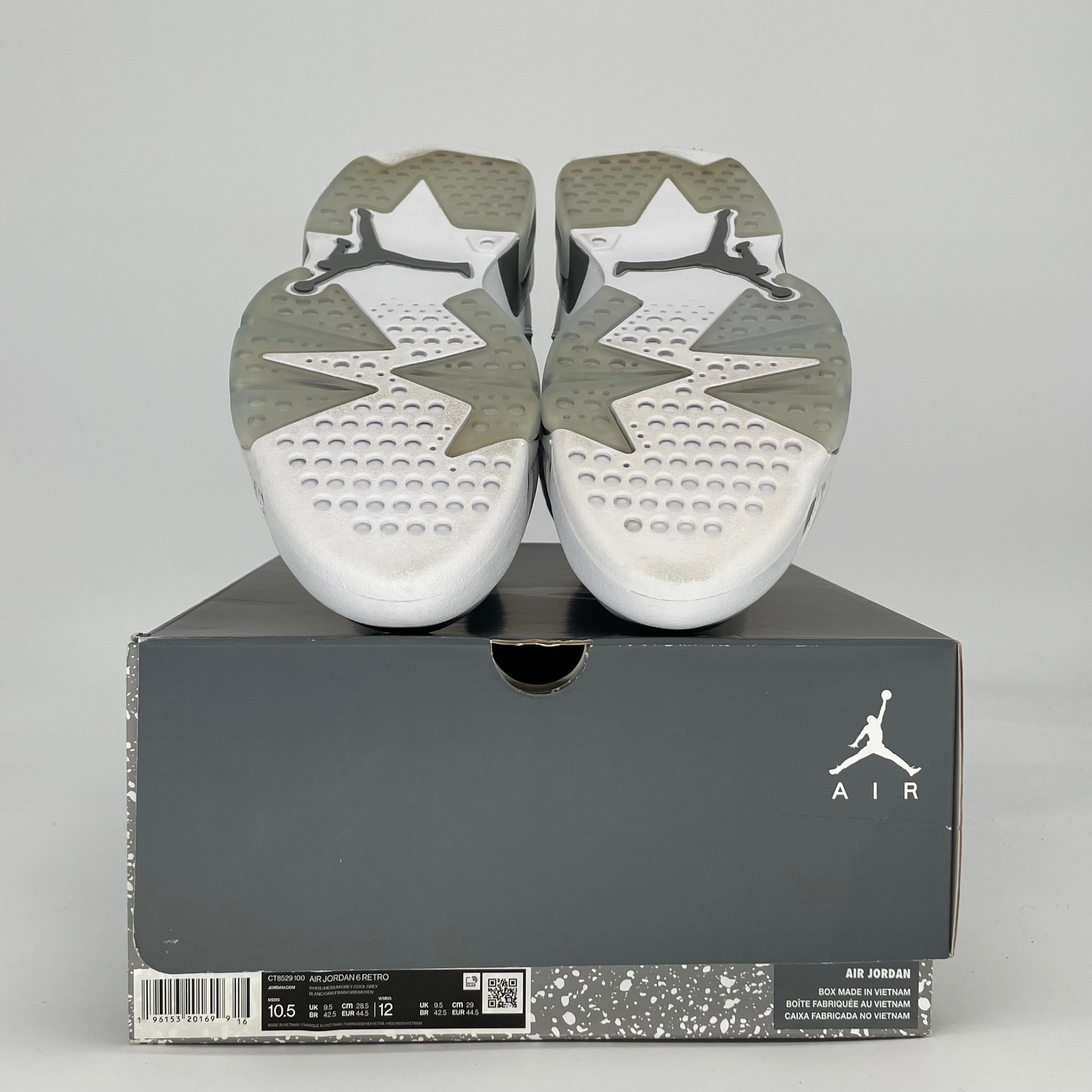 AIR JORDAN 6 COOL GREY CT8529-100 SIZE 10.5/12W