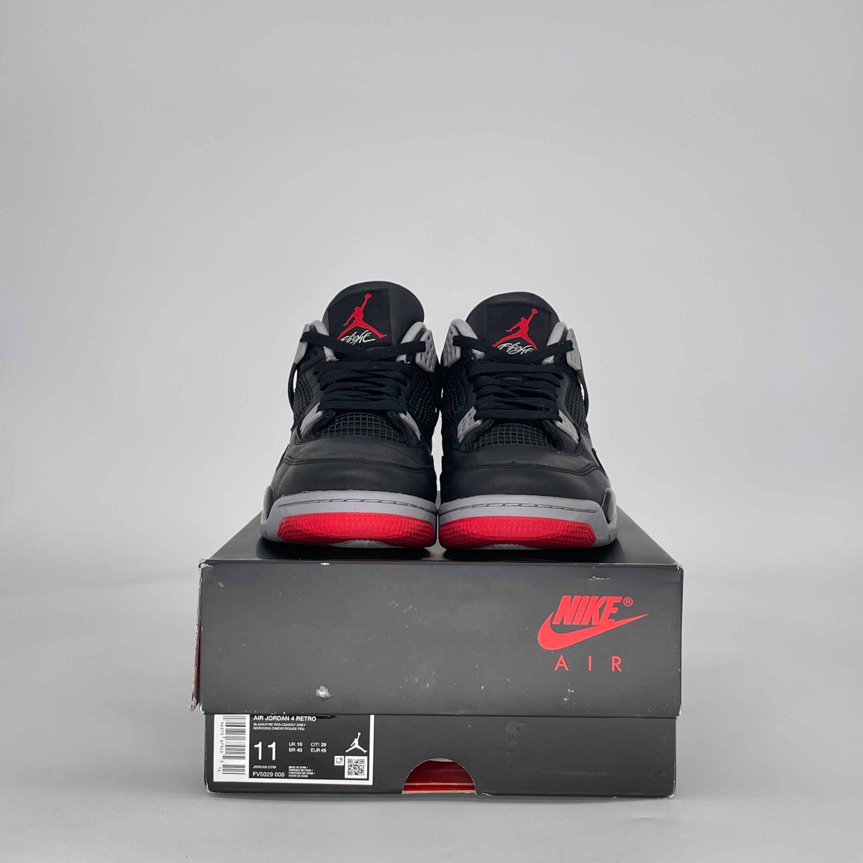 AIR JORDAN 4 BRED REIMAGINED FV5029-006 SIZE 11/12.5W