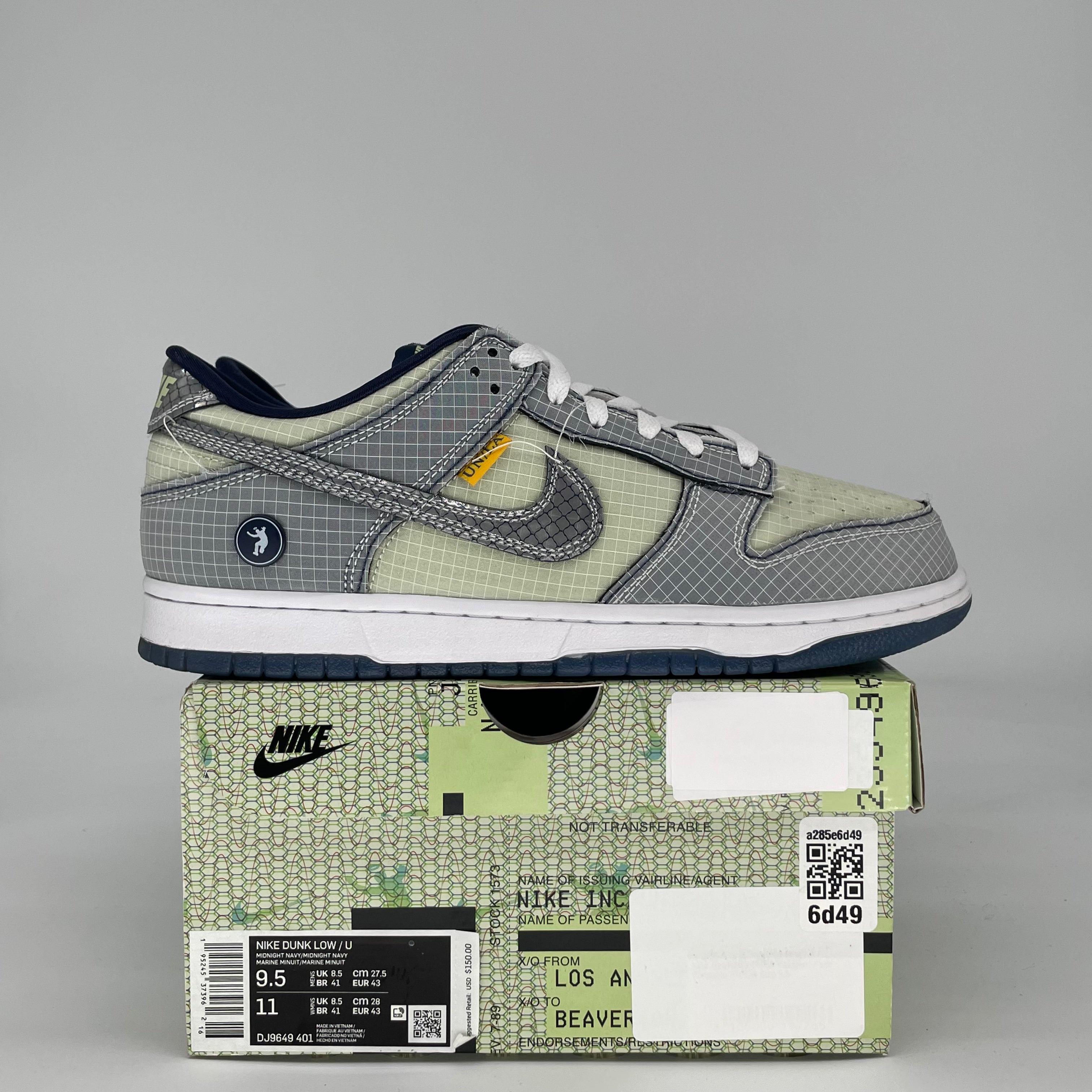 NIKE DUNK LOW UNION PASSPORT PACK PISTACHIO DJ9649-401 SIZE 9.5/11W