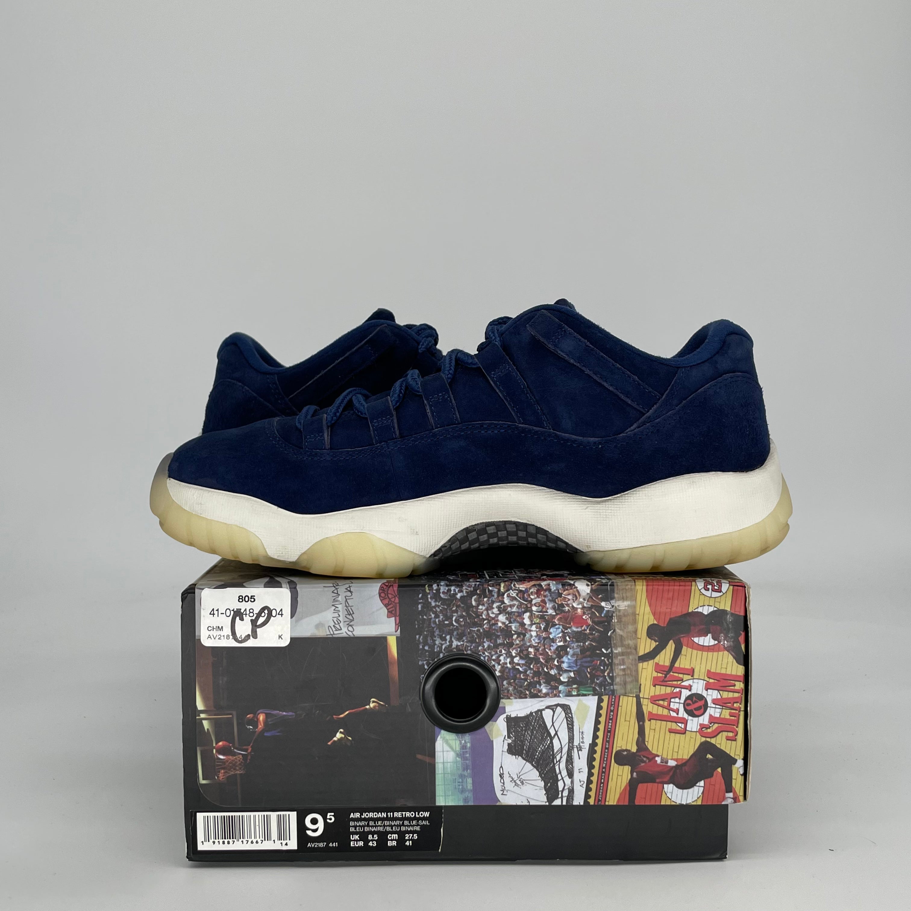 AIR JORDAN 11 LOW DEREK JETER RE2PECT AV2187-441 SIZE 9.5/11W