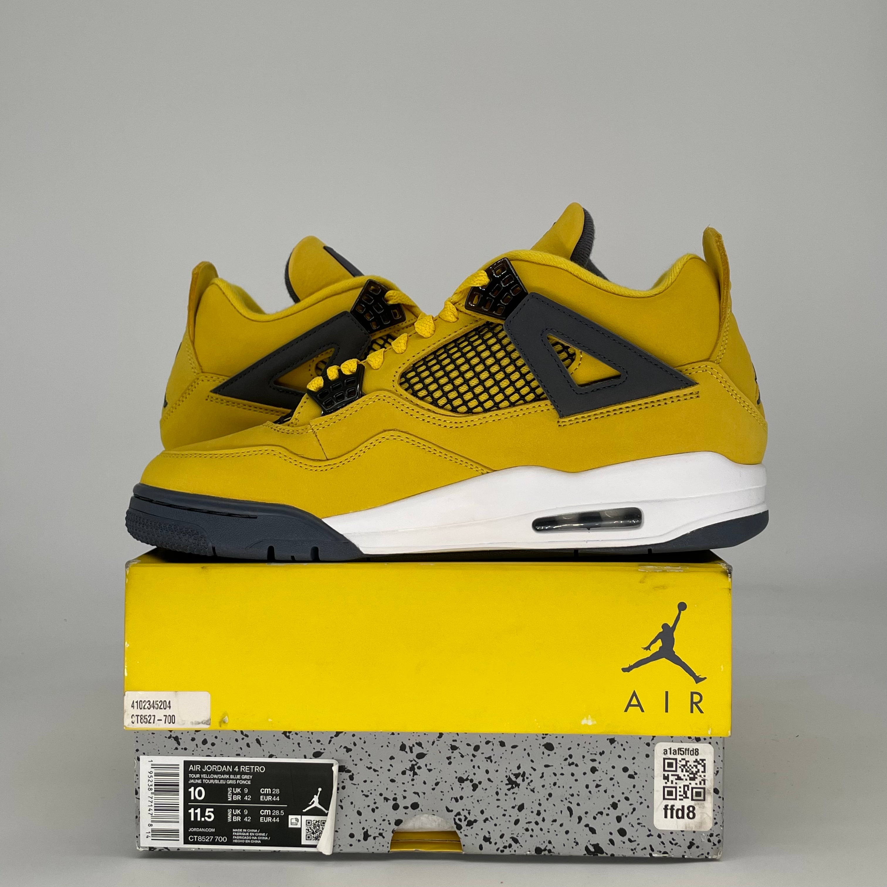 AIR JORDAN 4 LIGHTNING CT8527-700 SIZE 10/11.5W