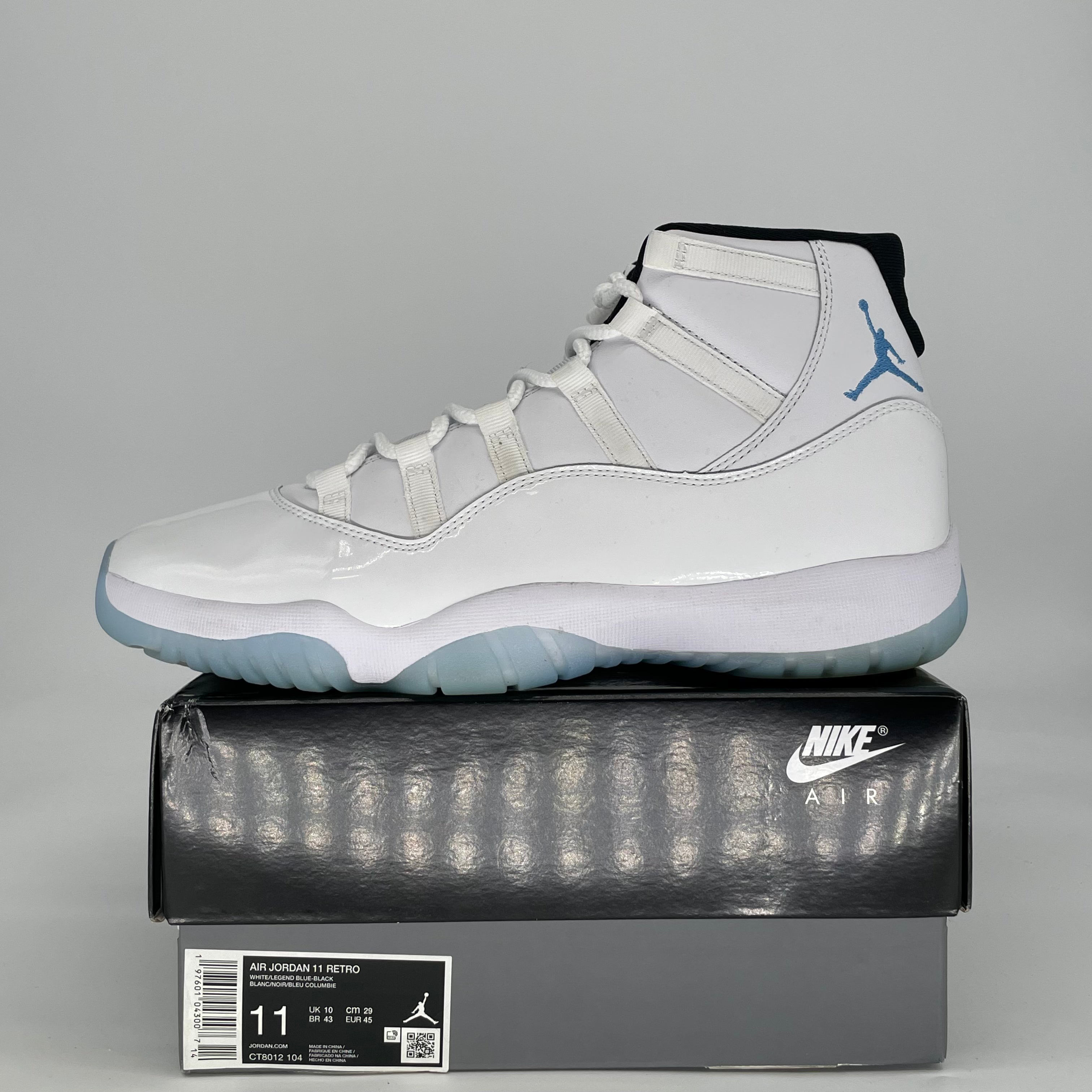 AIR JORDAN 11 LEGEND BLUE CT8012-104 SIZE 11/12.5W