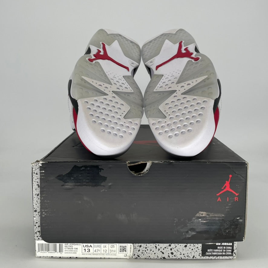 AIR JORDAN 6 CARMINE CT8529-106 SIZE 13/14.5W