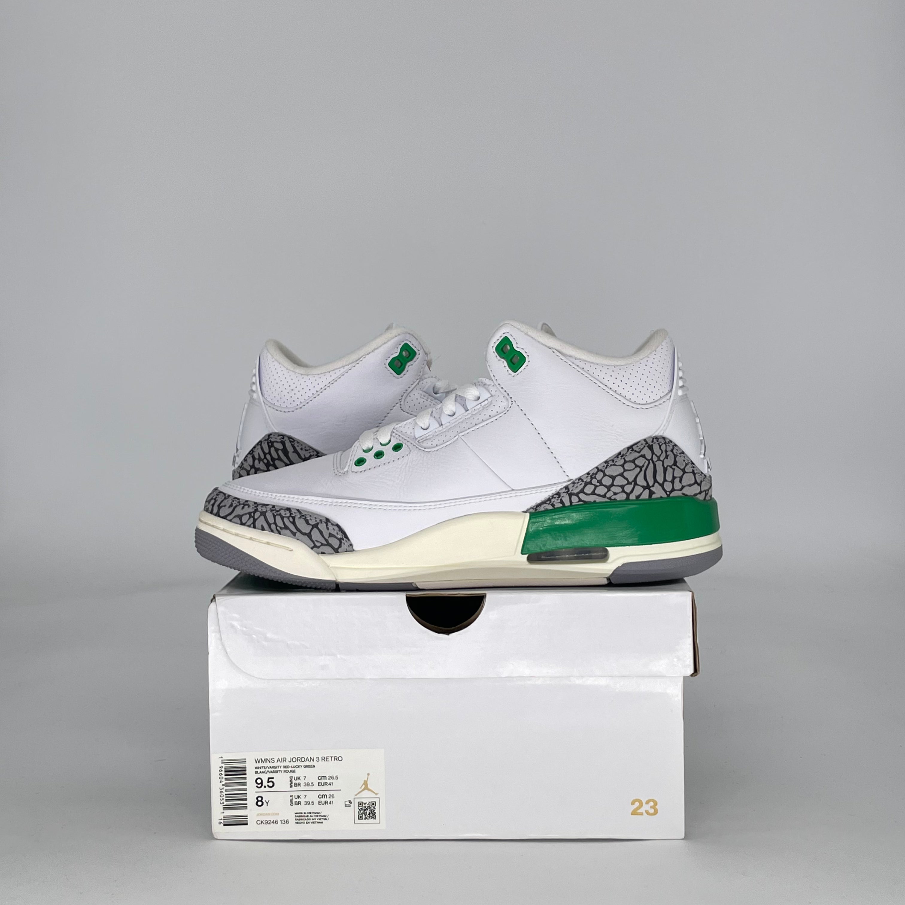 AIR JORDAN 3 LUCKY GREEN CK9246-136 SIZE 8/9.5W