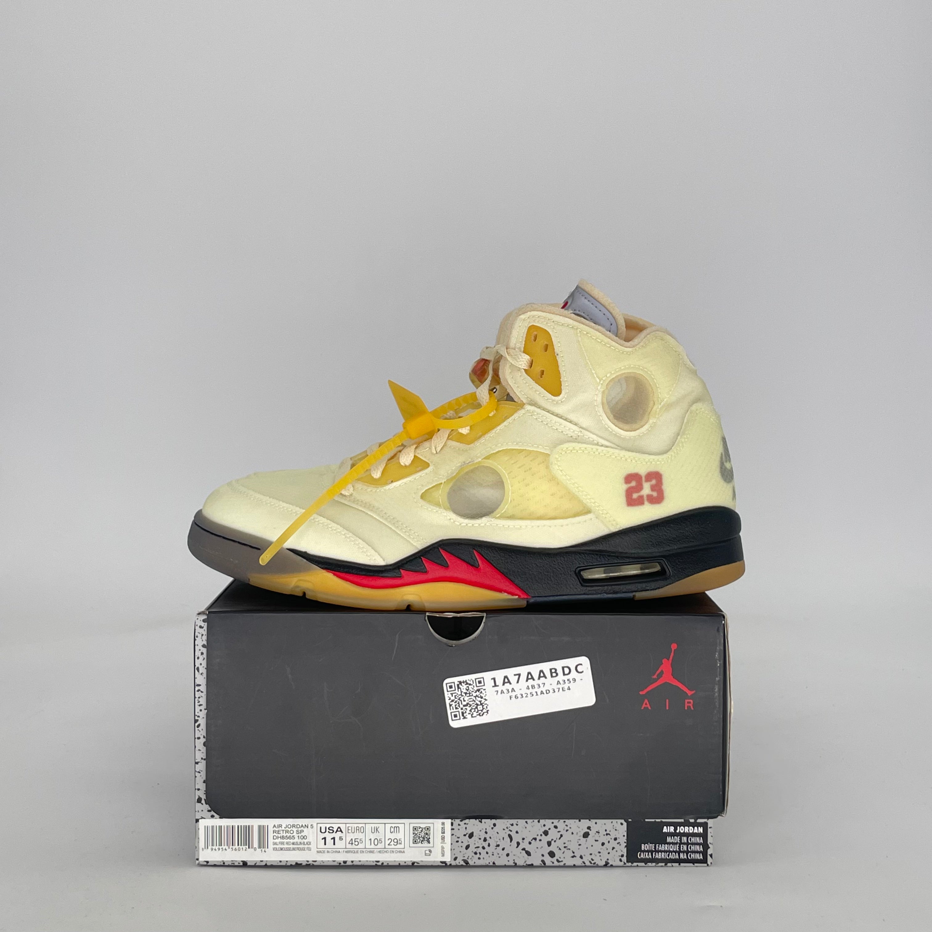 AIR JORDAN 5 OFF-WHITE SAIL DH8565-100 SIZE 11.5/13W