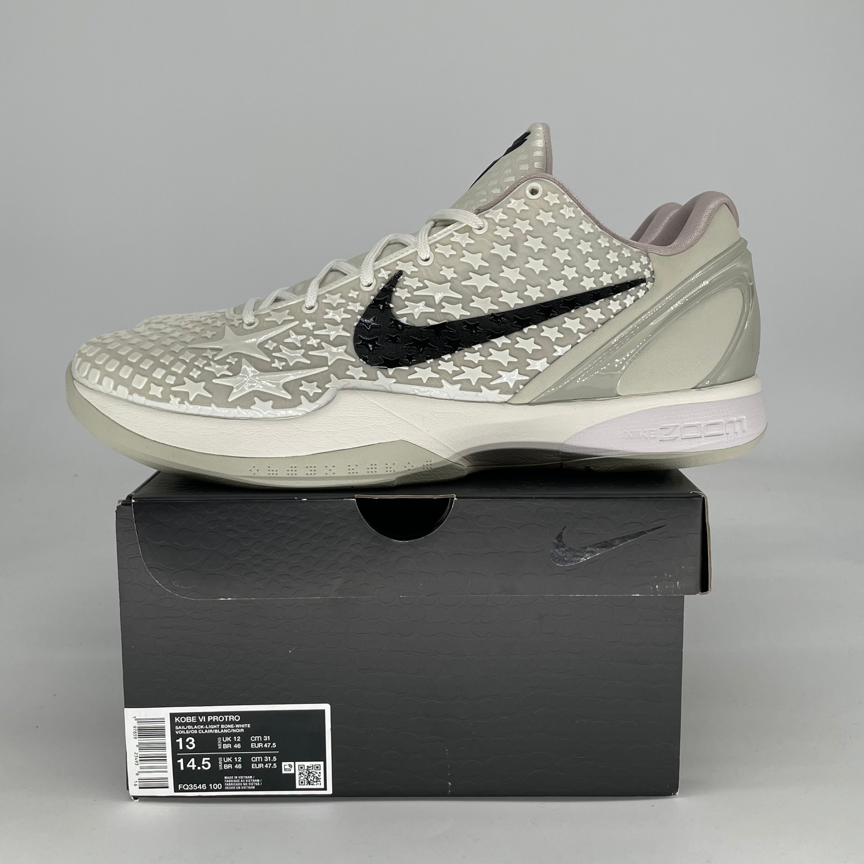 NIKE KOBE 6 PROTRO SAIL ALL STAR FQ3546-100 SIZE 13/14.5W