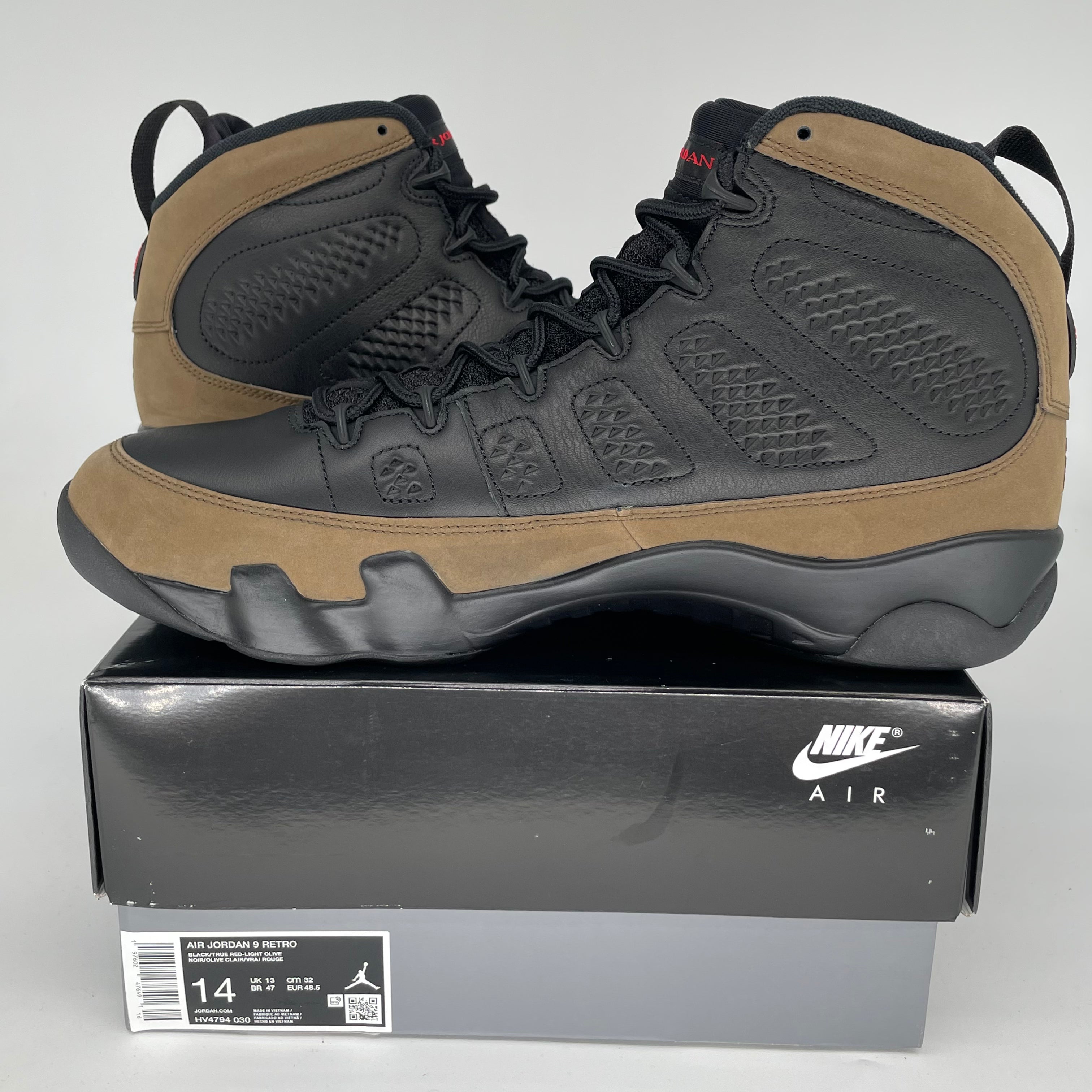 AIR JORDAN 9 OLIVE SIZE 14/15.5W HV4794-030
