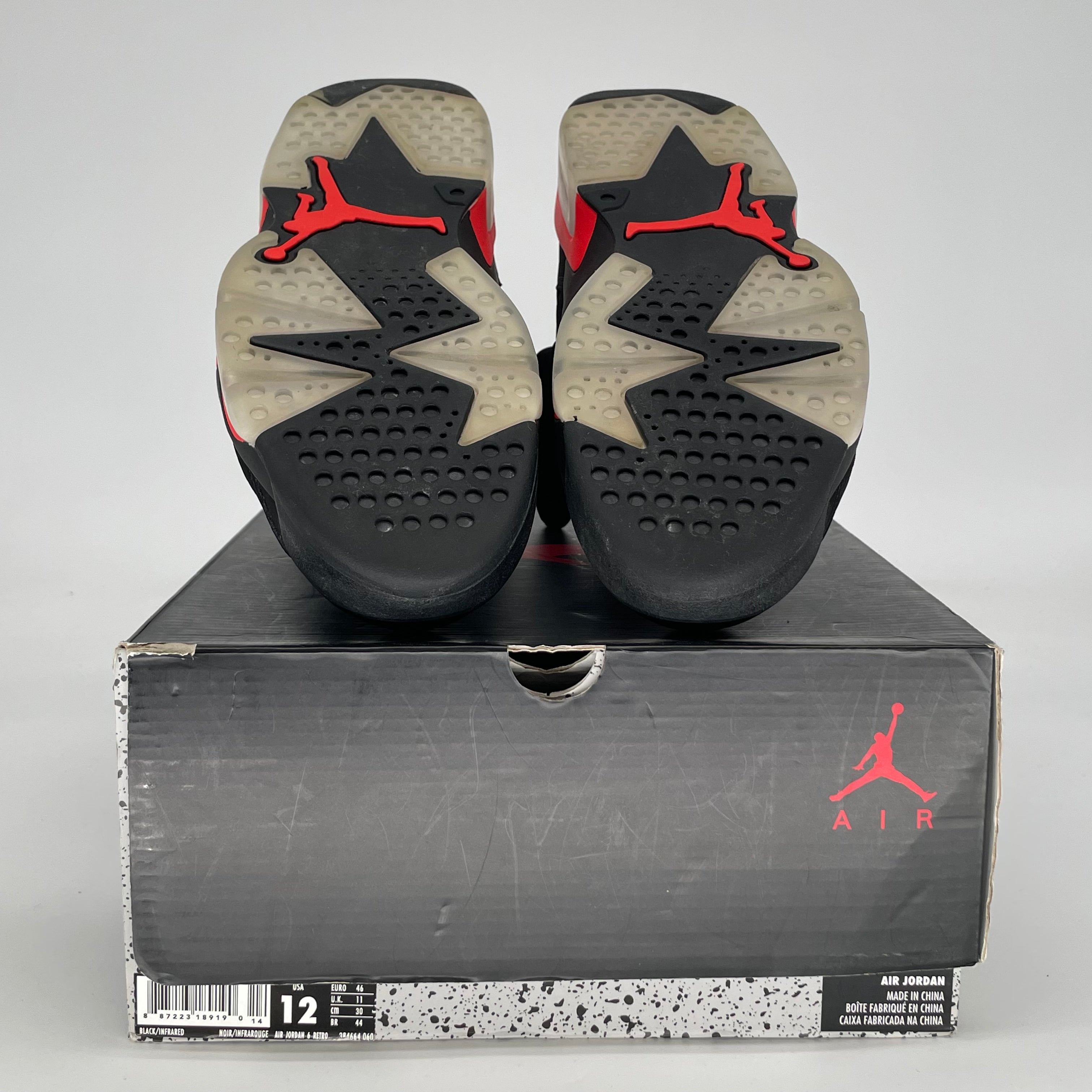 AIR JORDAN 6 BLACK INFRARED 384664-060 SIZE 12/13.5W