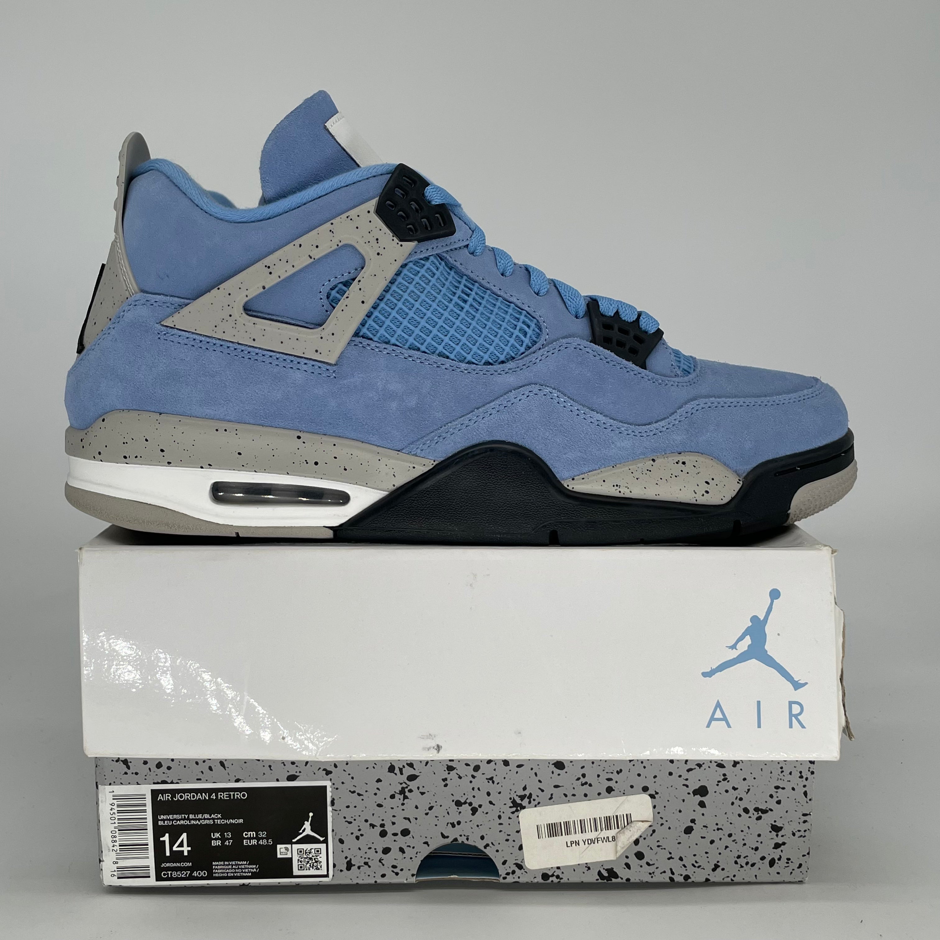 AIR JORDAN 4 UNIVERSITY BLUE CT8527-400 SIZE 14/15.5W